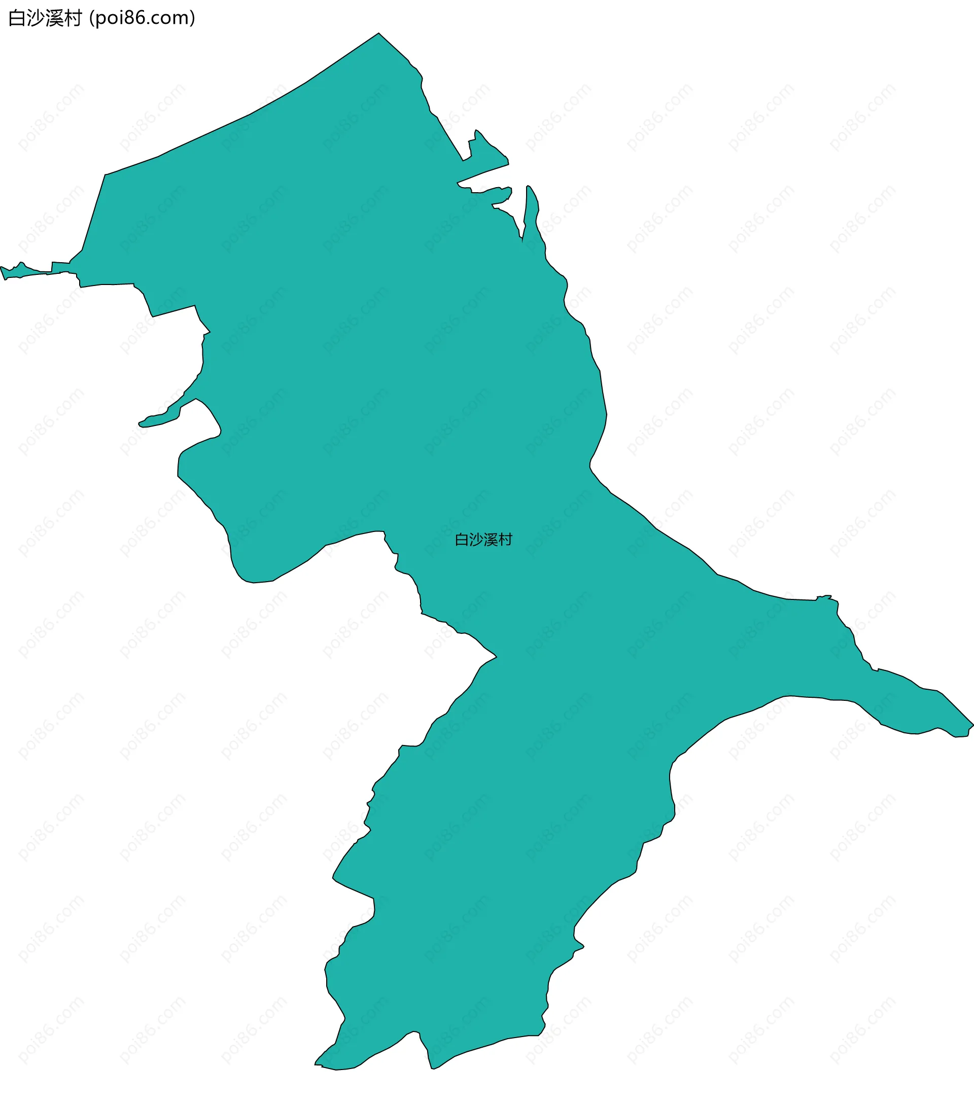 白沙溪村边界地图