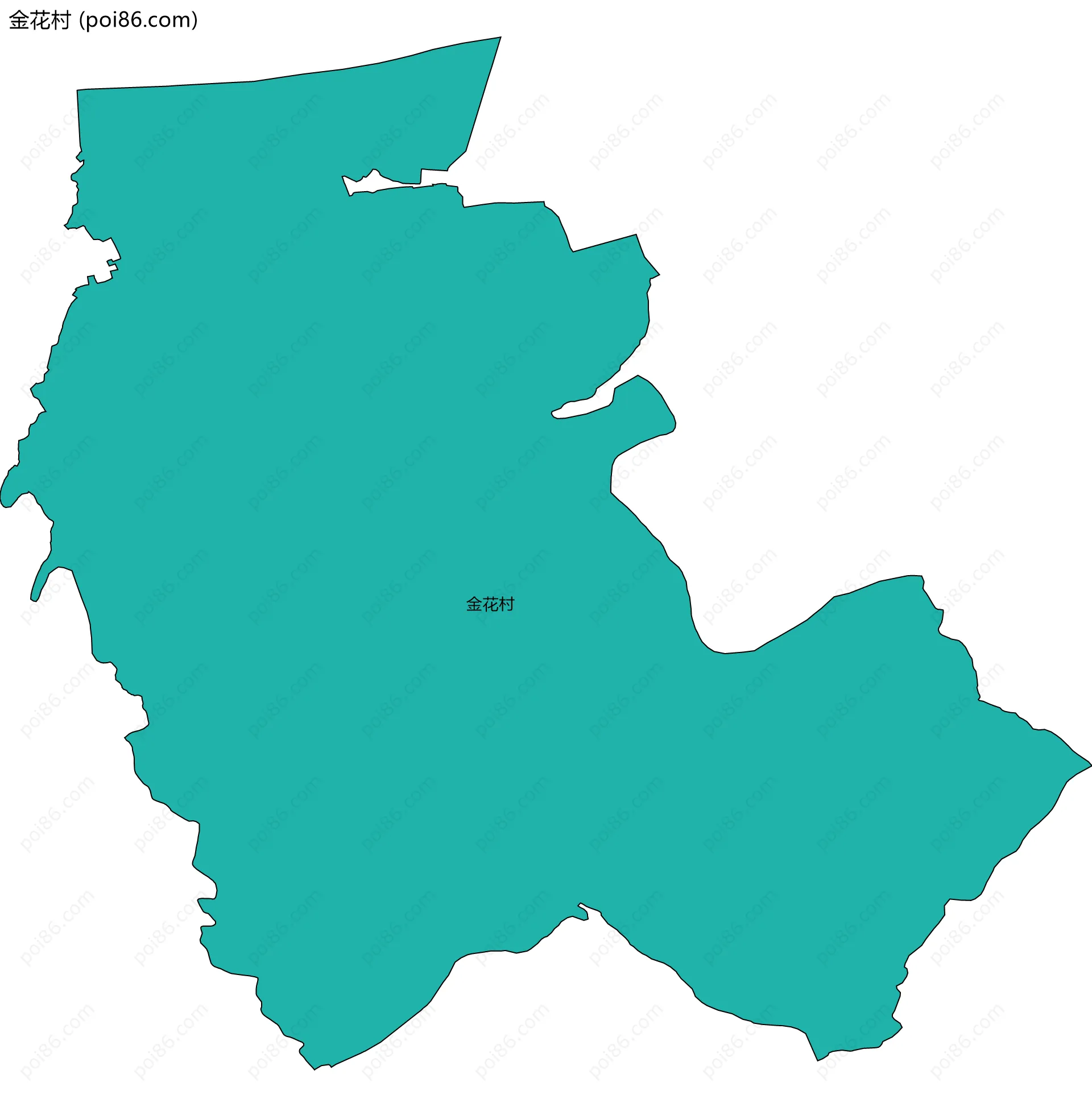 金花村边界地图