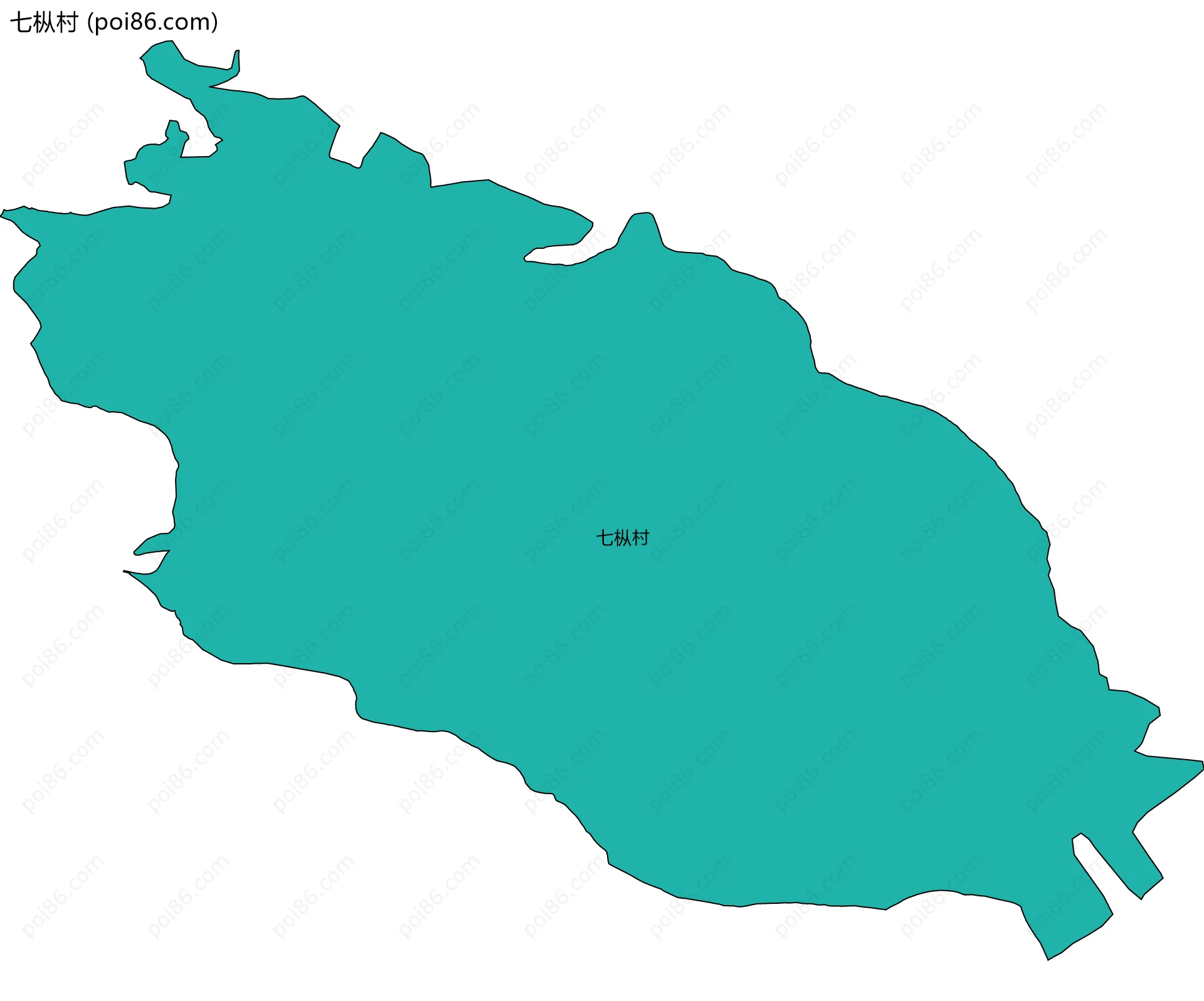 七枞村边界地图