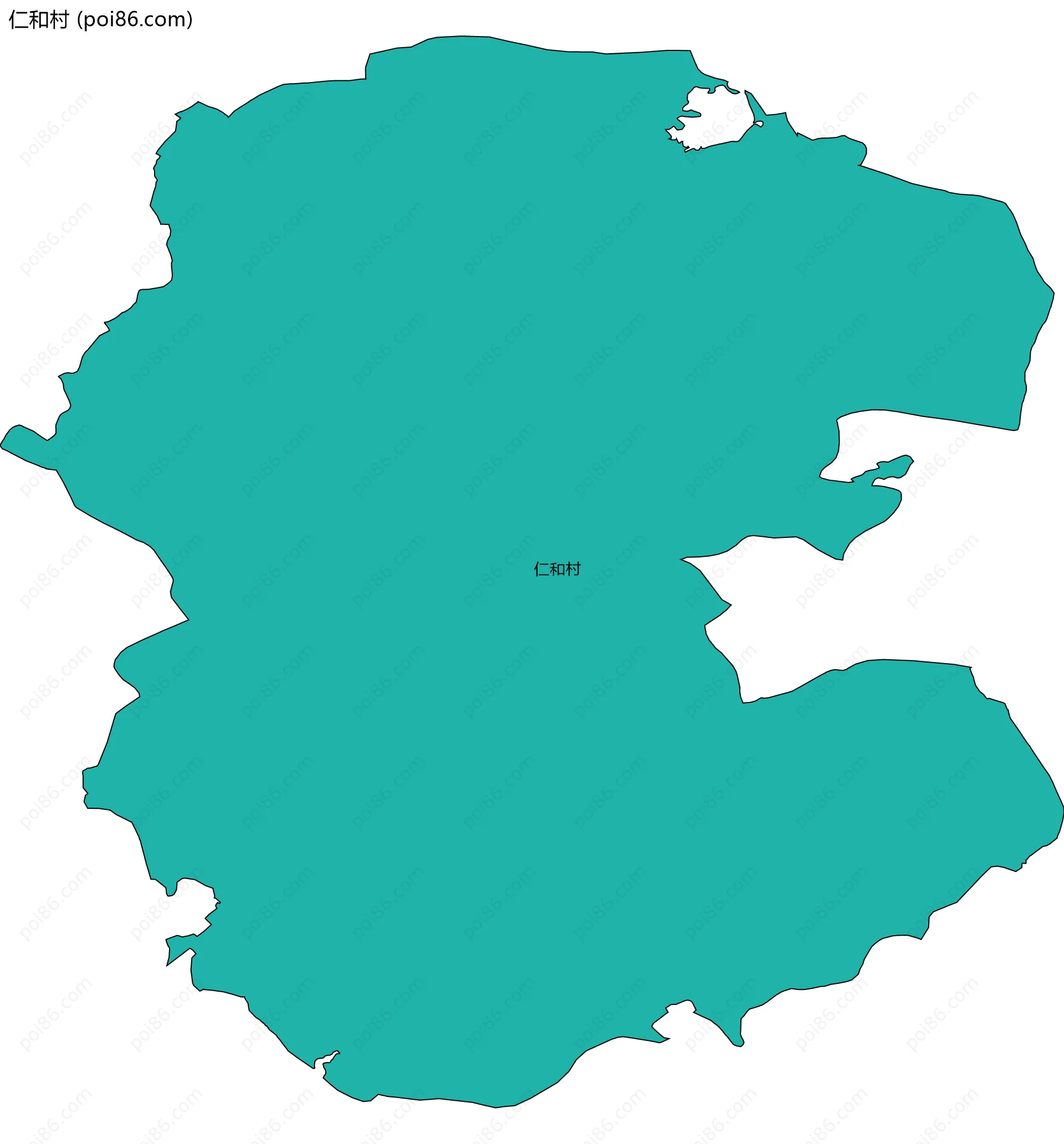 仁和村边界地图