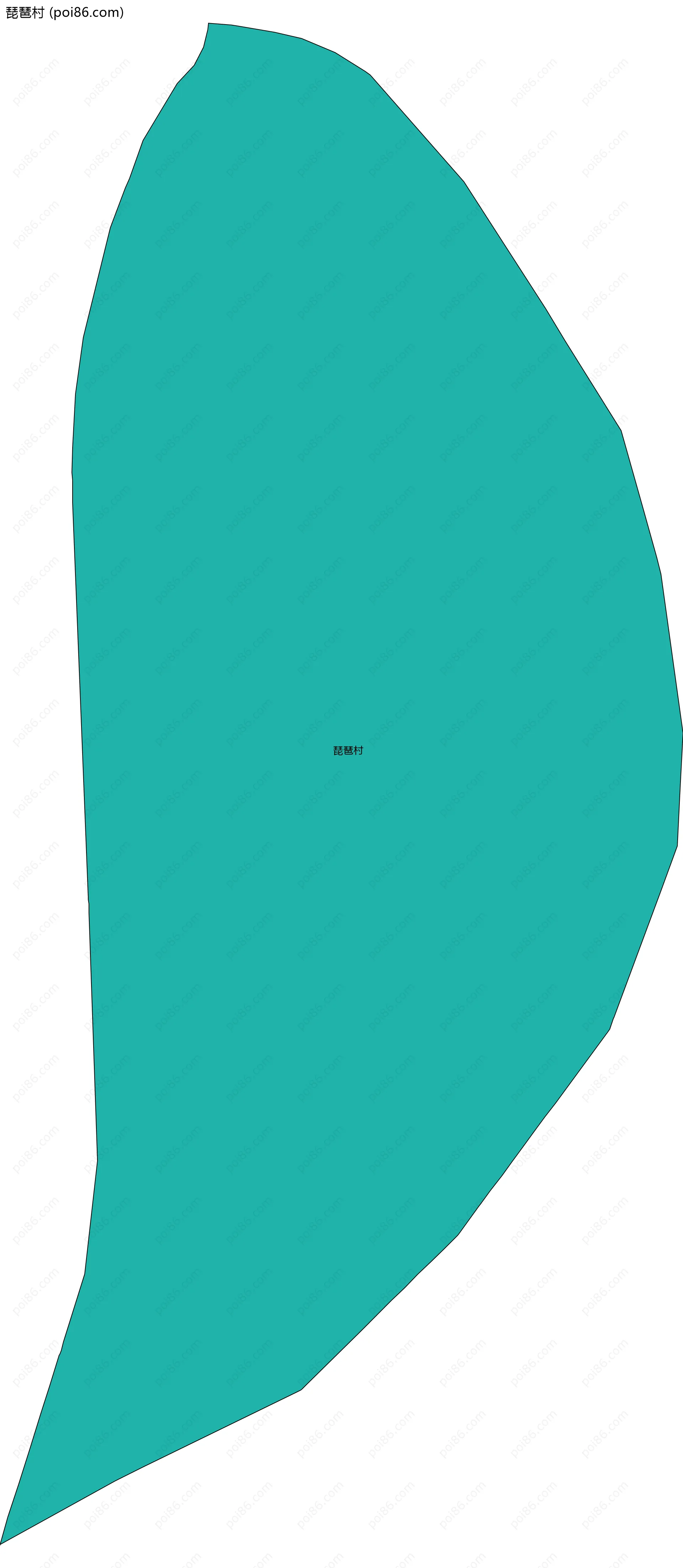 琵琶村边界地图