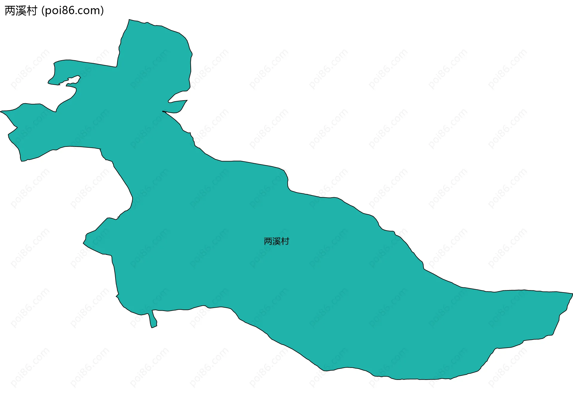 两溪村边界地图
