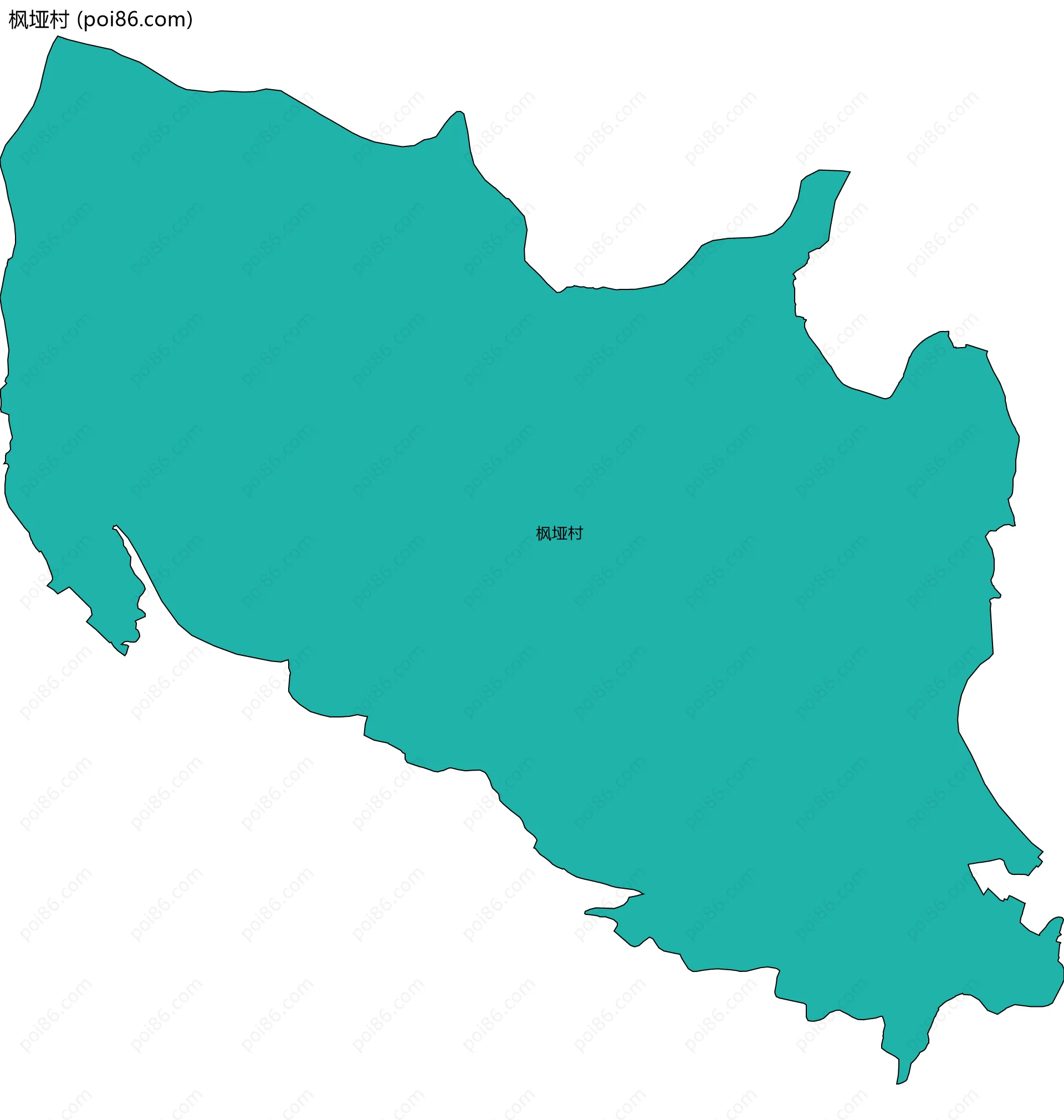 枫垭村边界地图