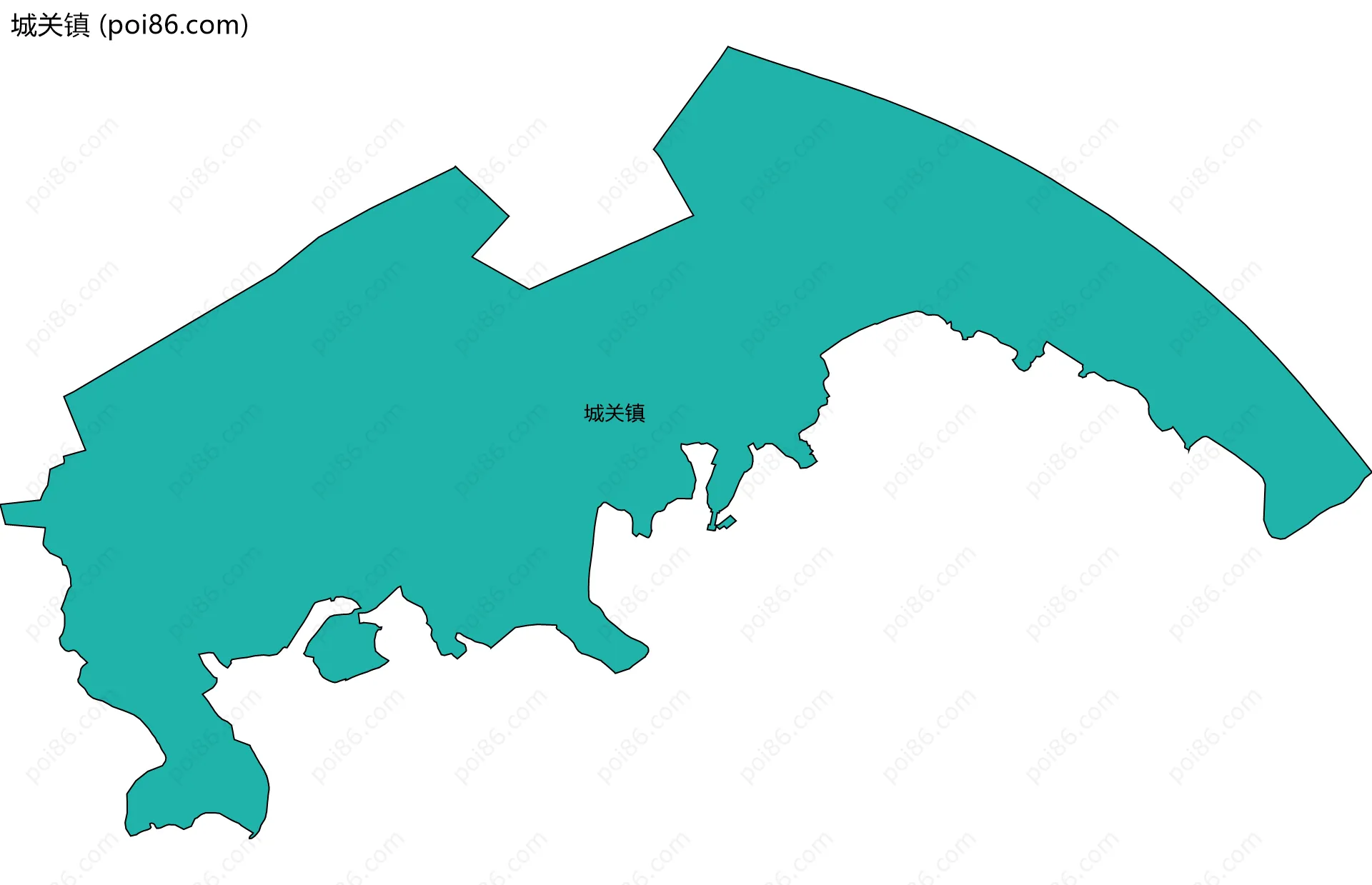 城关镇边界地图