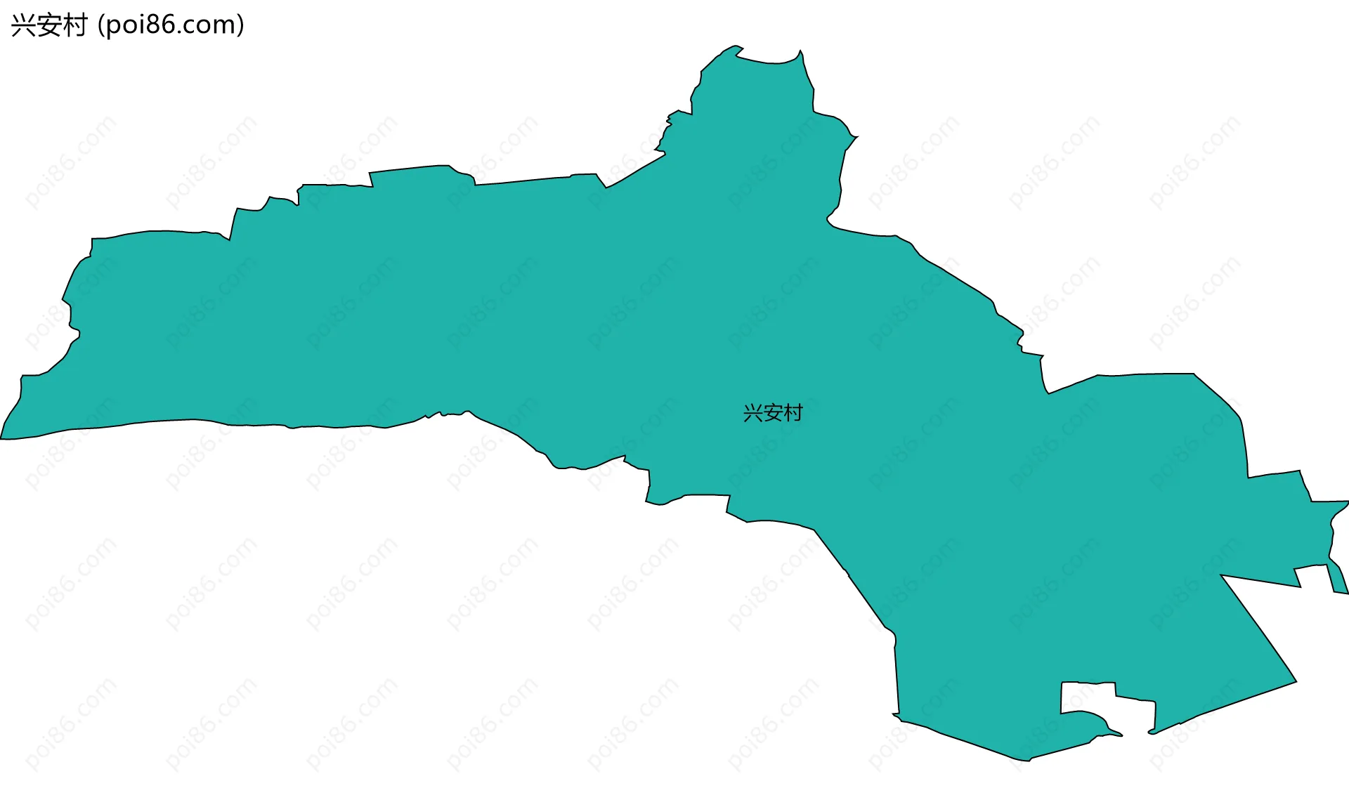 兴安村边界地图