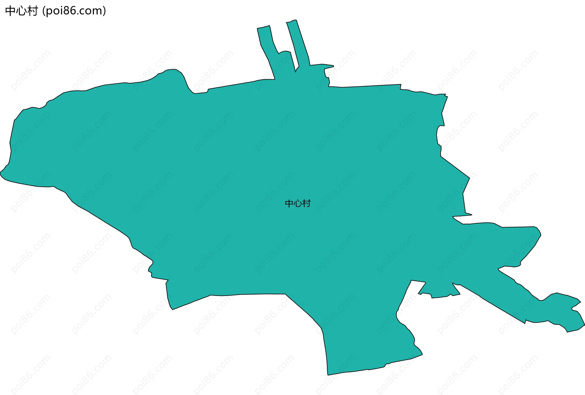 中心村边界地图