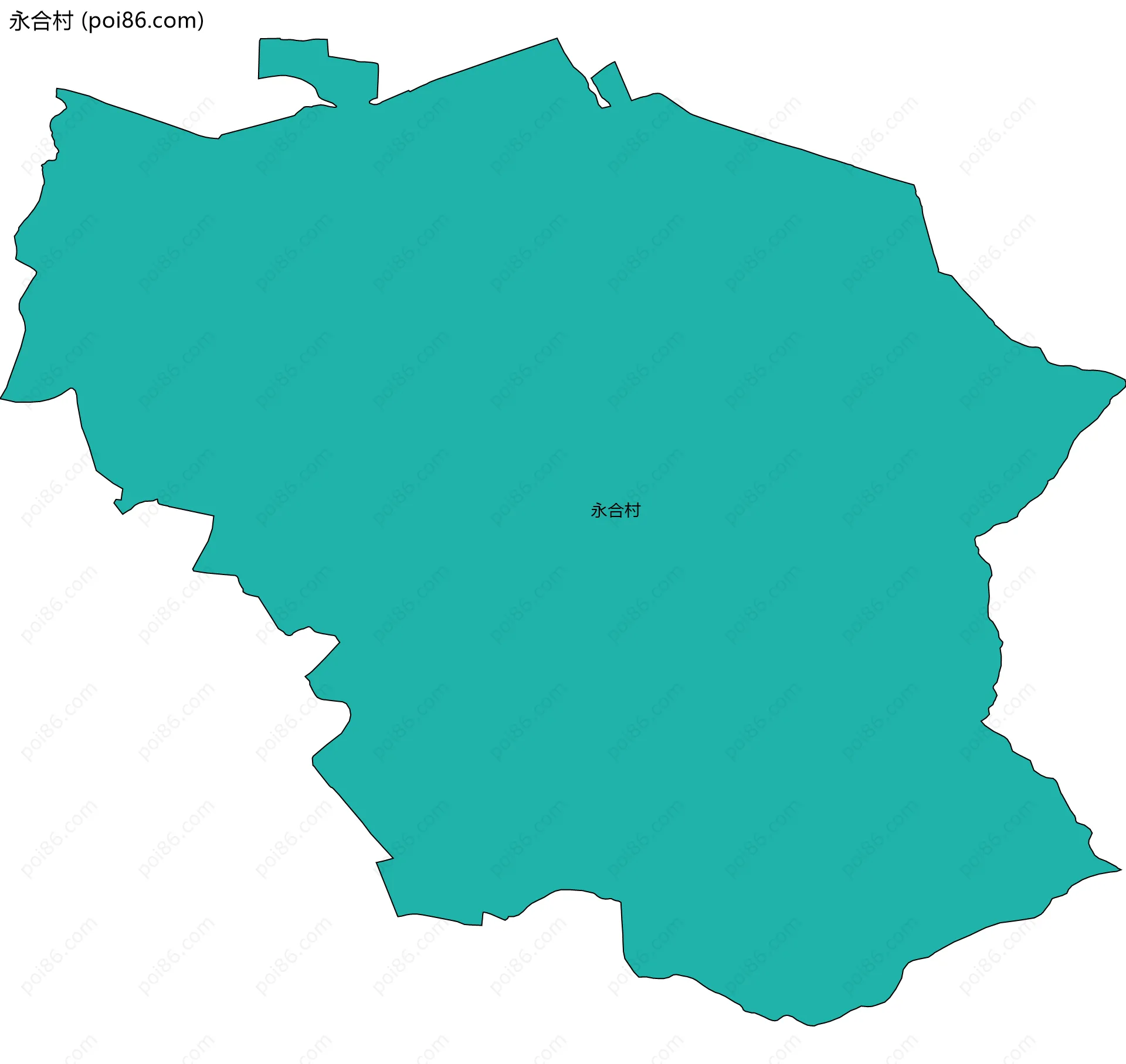 永合村边界地图