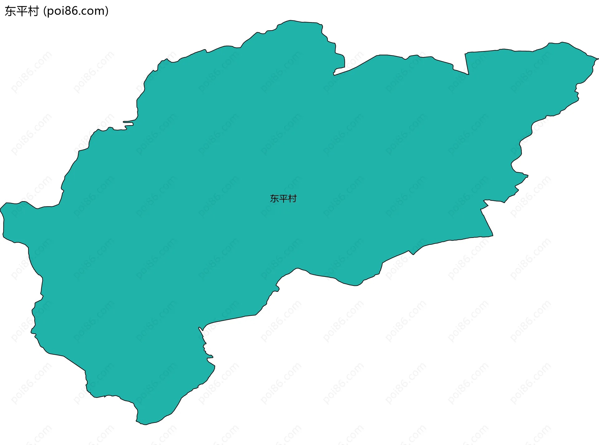 东平村边界地图