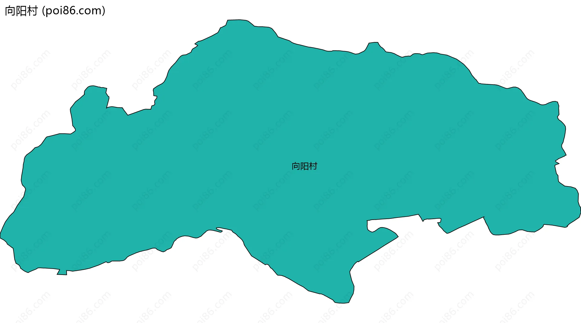 向阳村边界地图