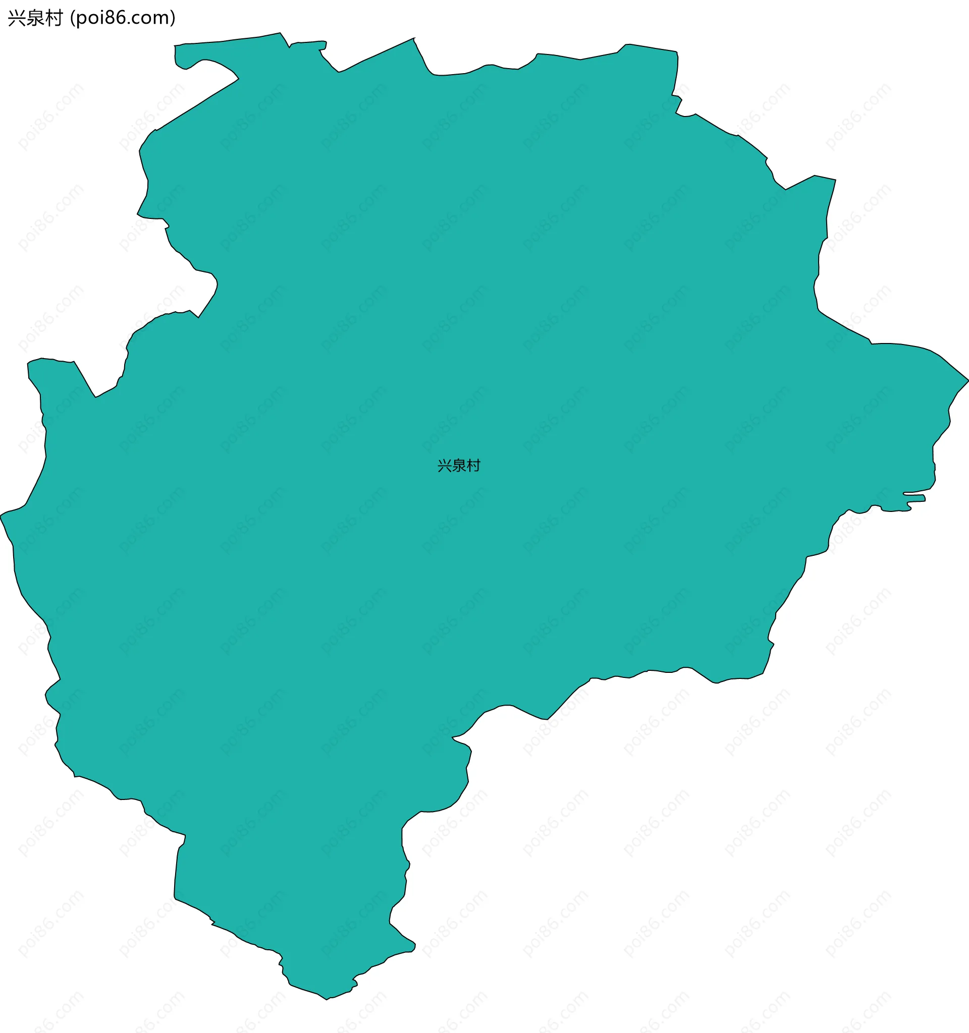兴泉村边界地图