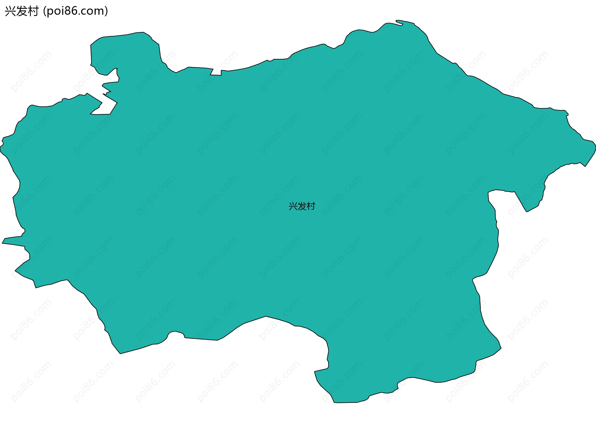 兴发村边界地图