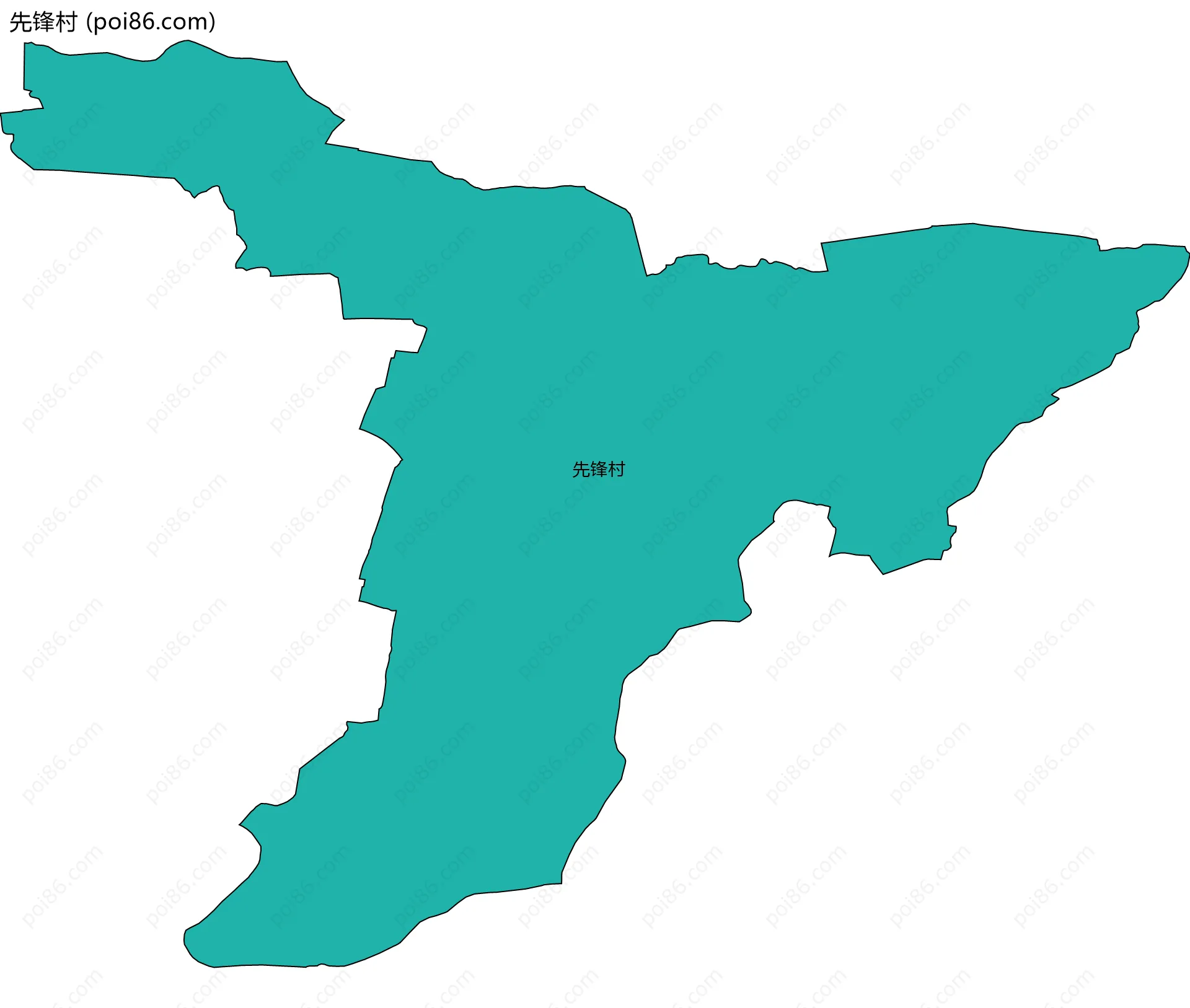 先锋村边界地图