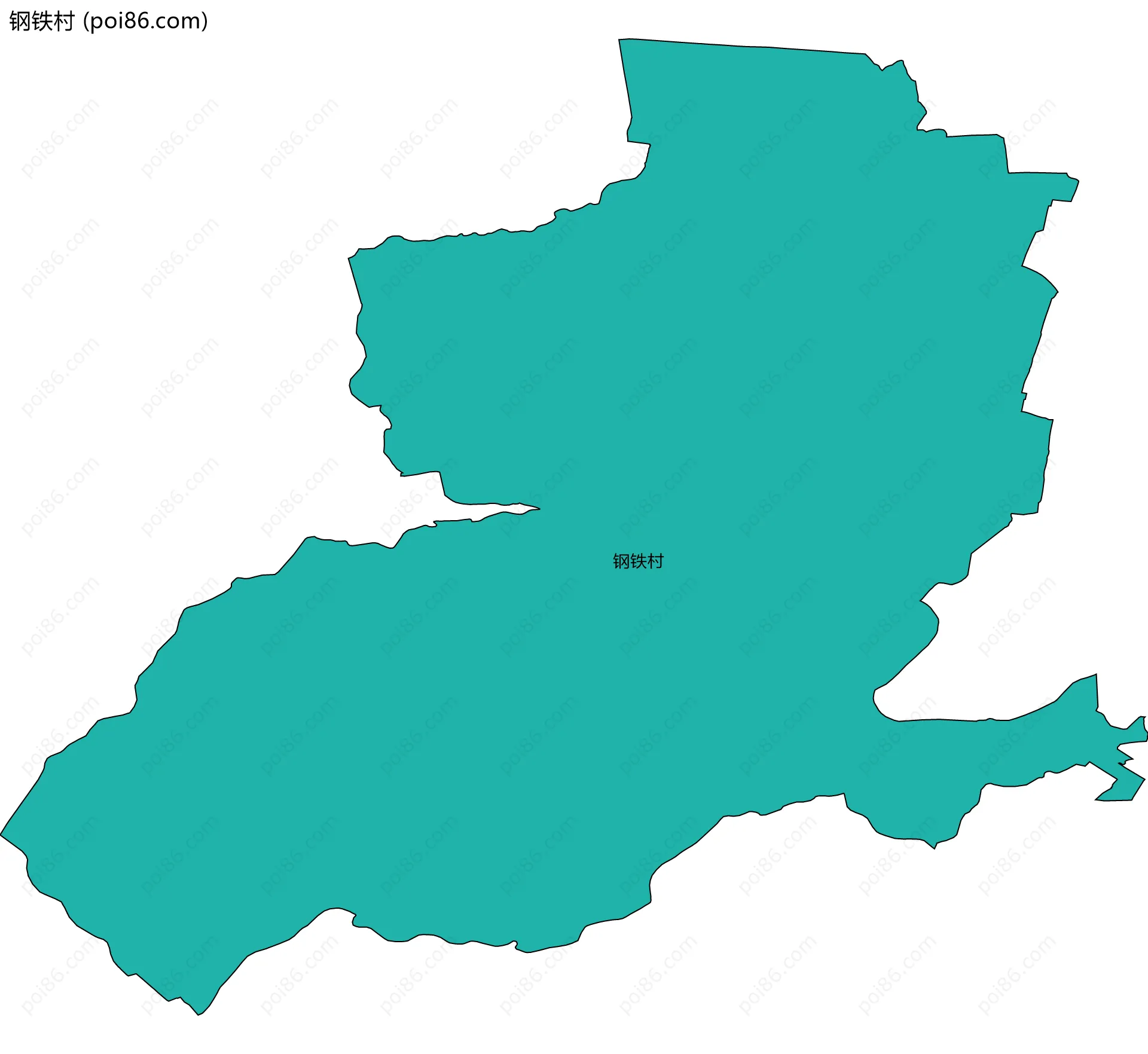 钢铁村边界地图