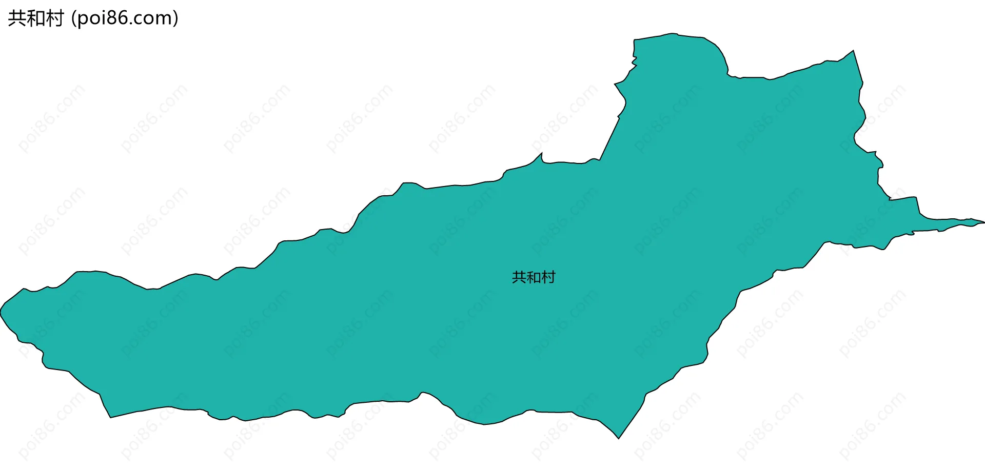共和村边界地图