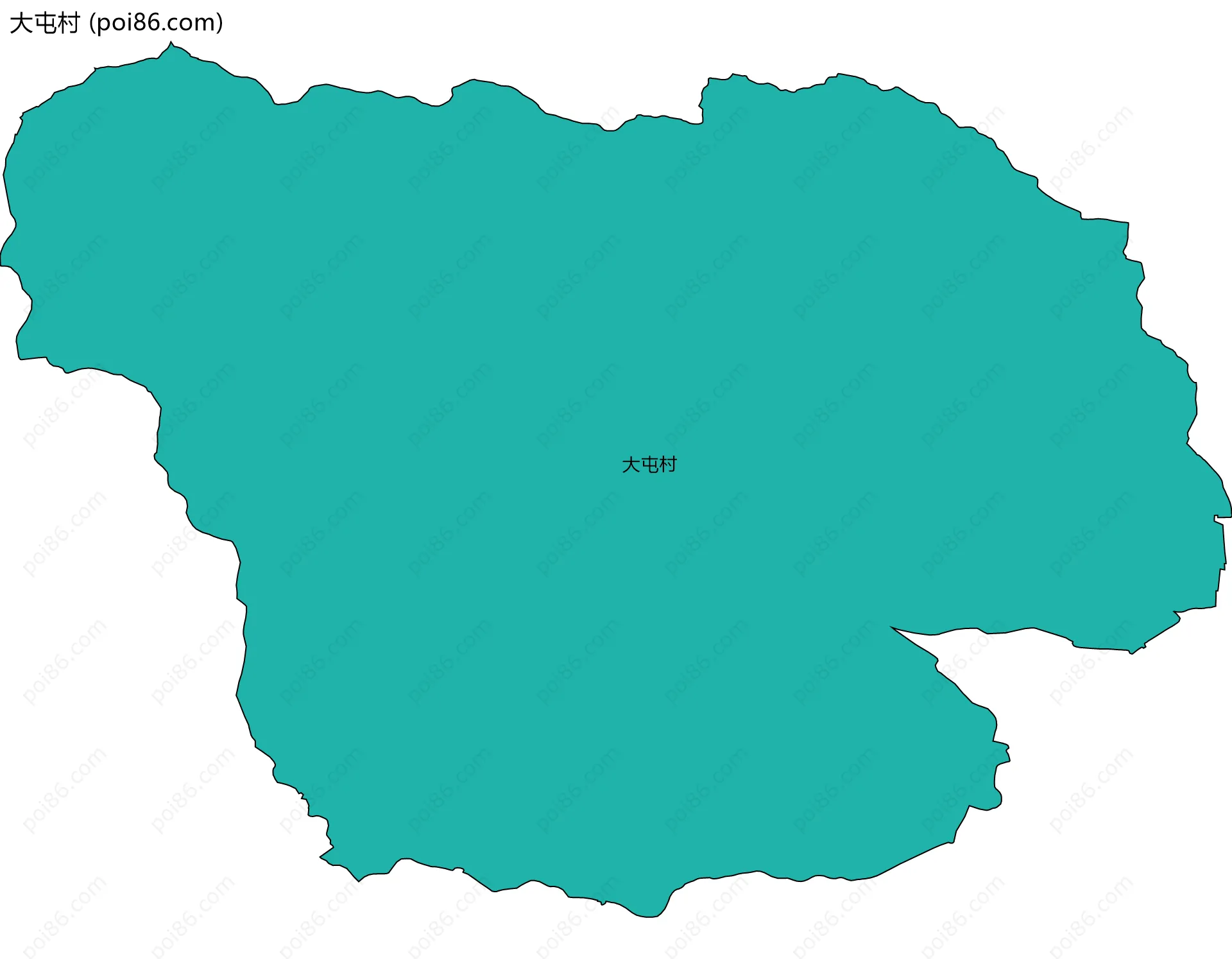 大屯村边界地图