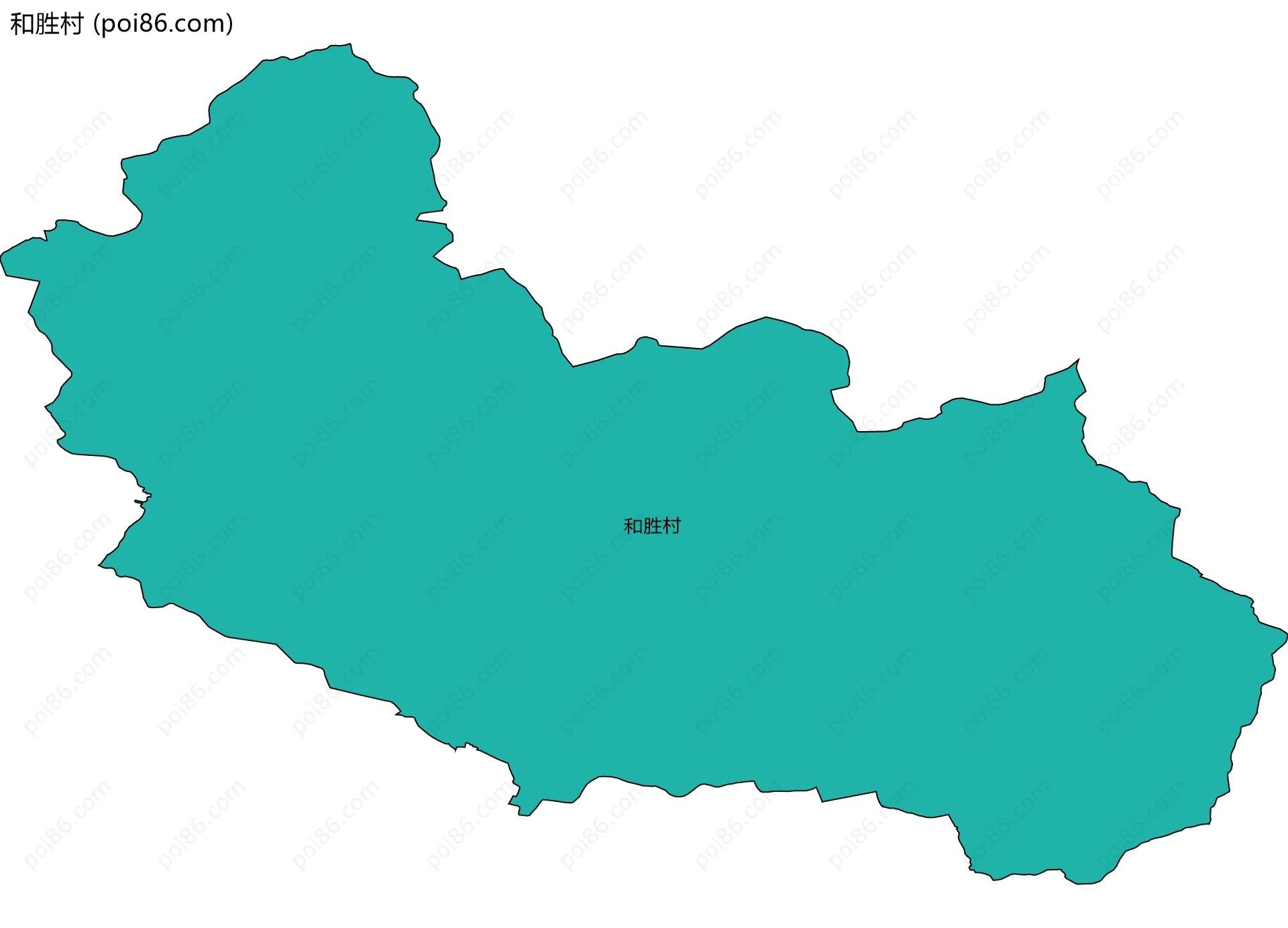 和胜村边界地图