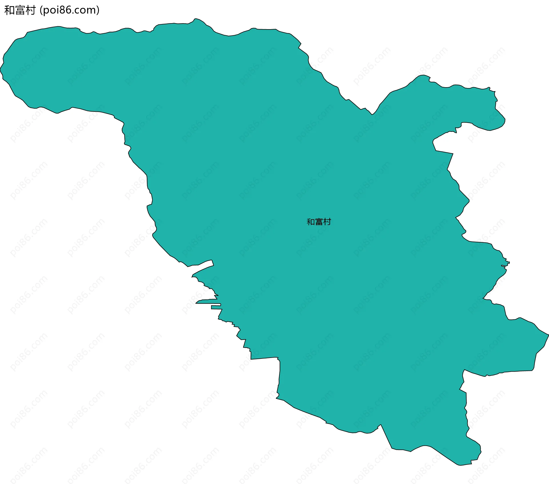 和富村边界地图
