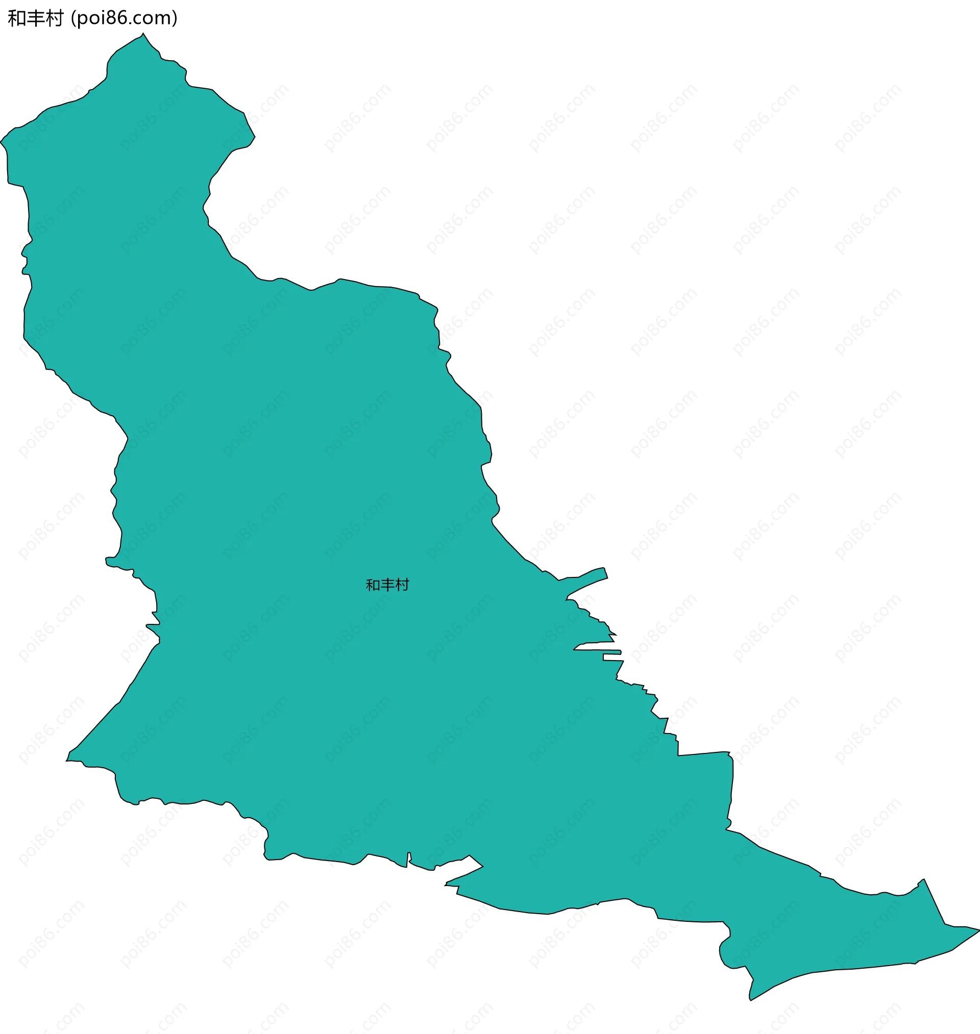 和丰村边界地图