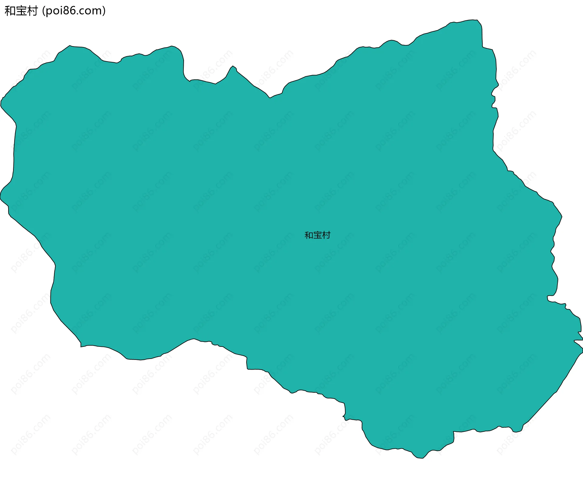 和宝村边界地图
