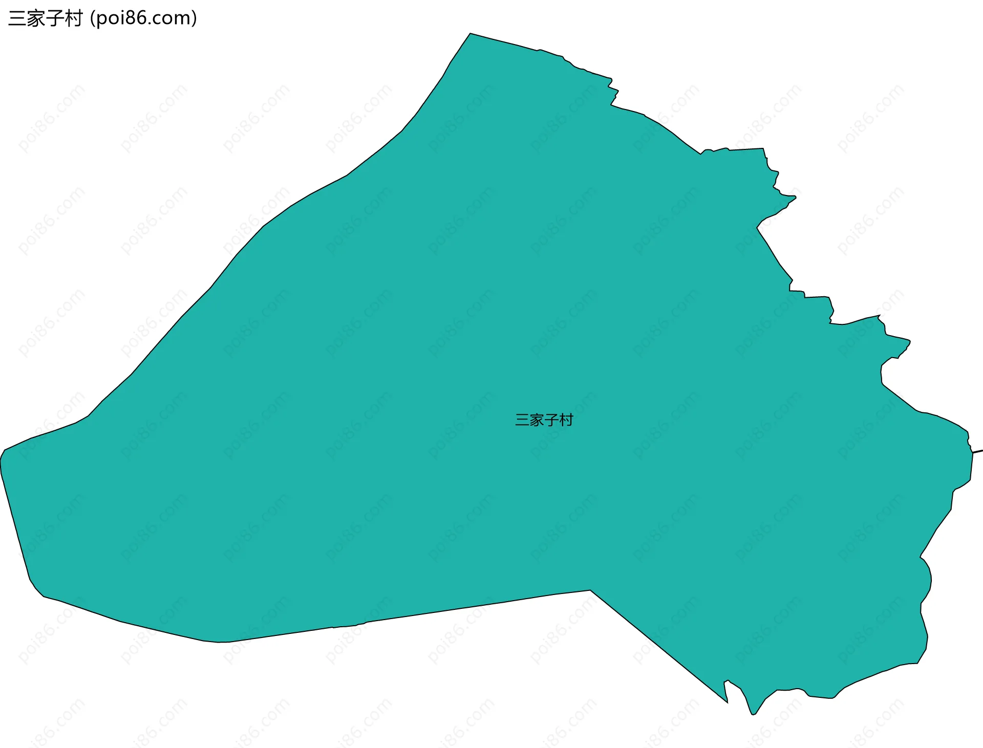 三家子村边界地图