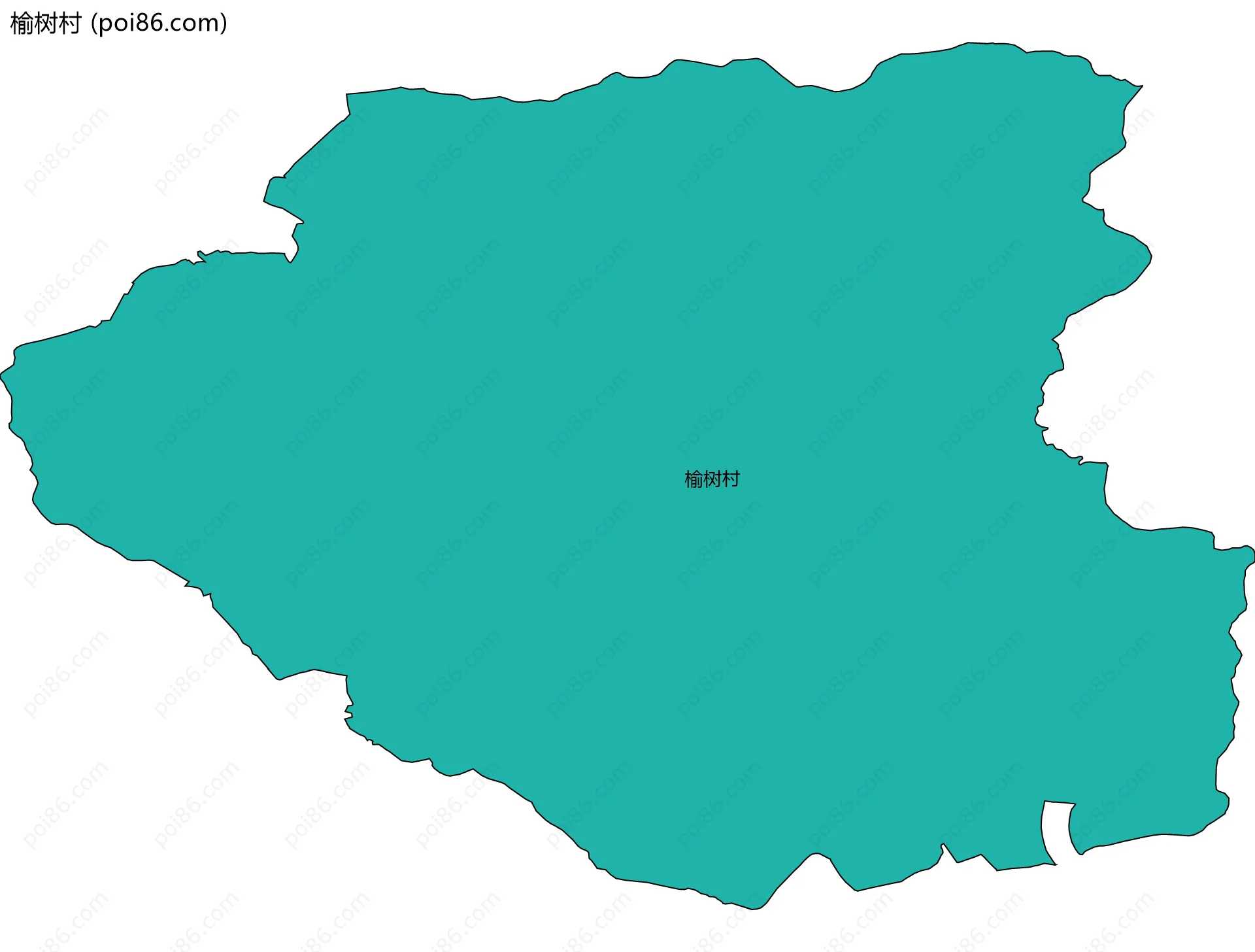 榆树村边界地图