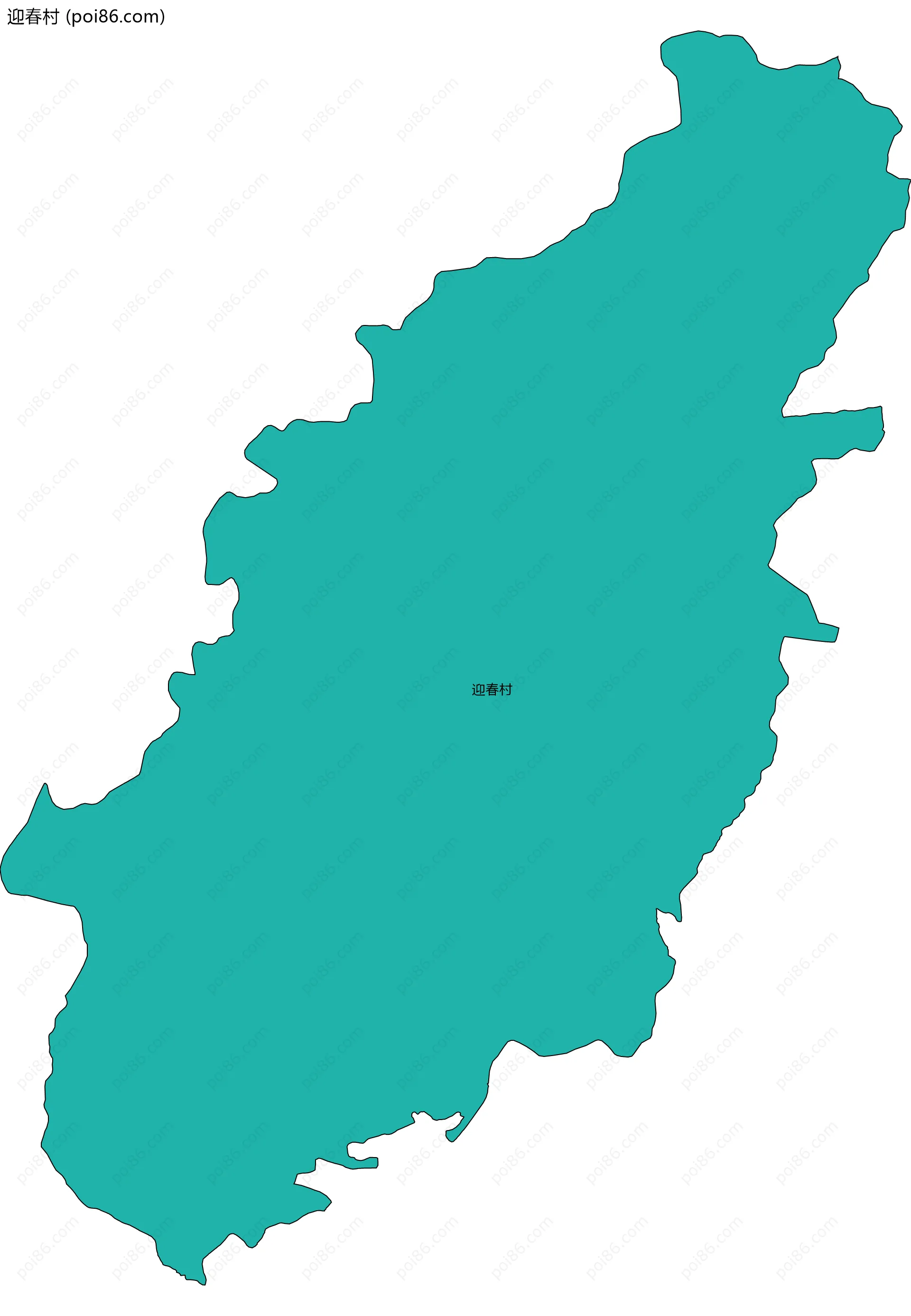 迎春村边界地图