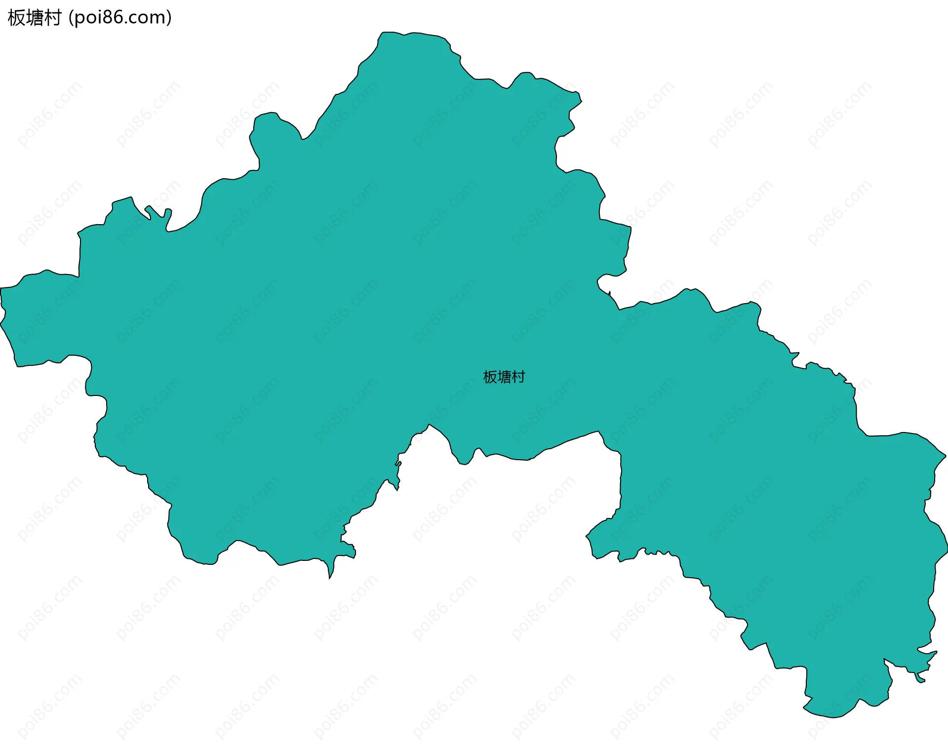 板塘村边界地图