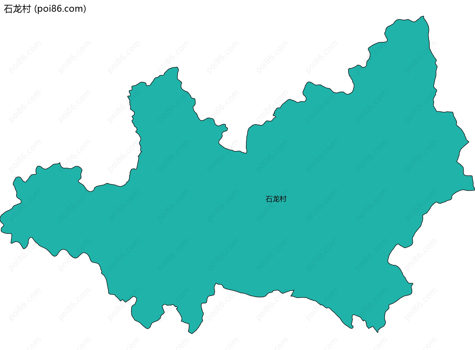石龙村边界地图