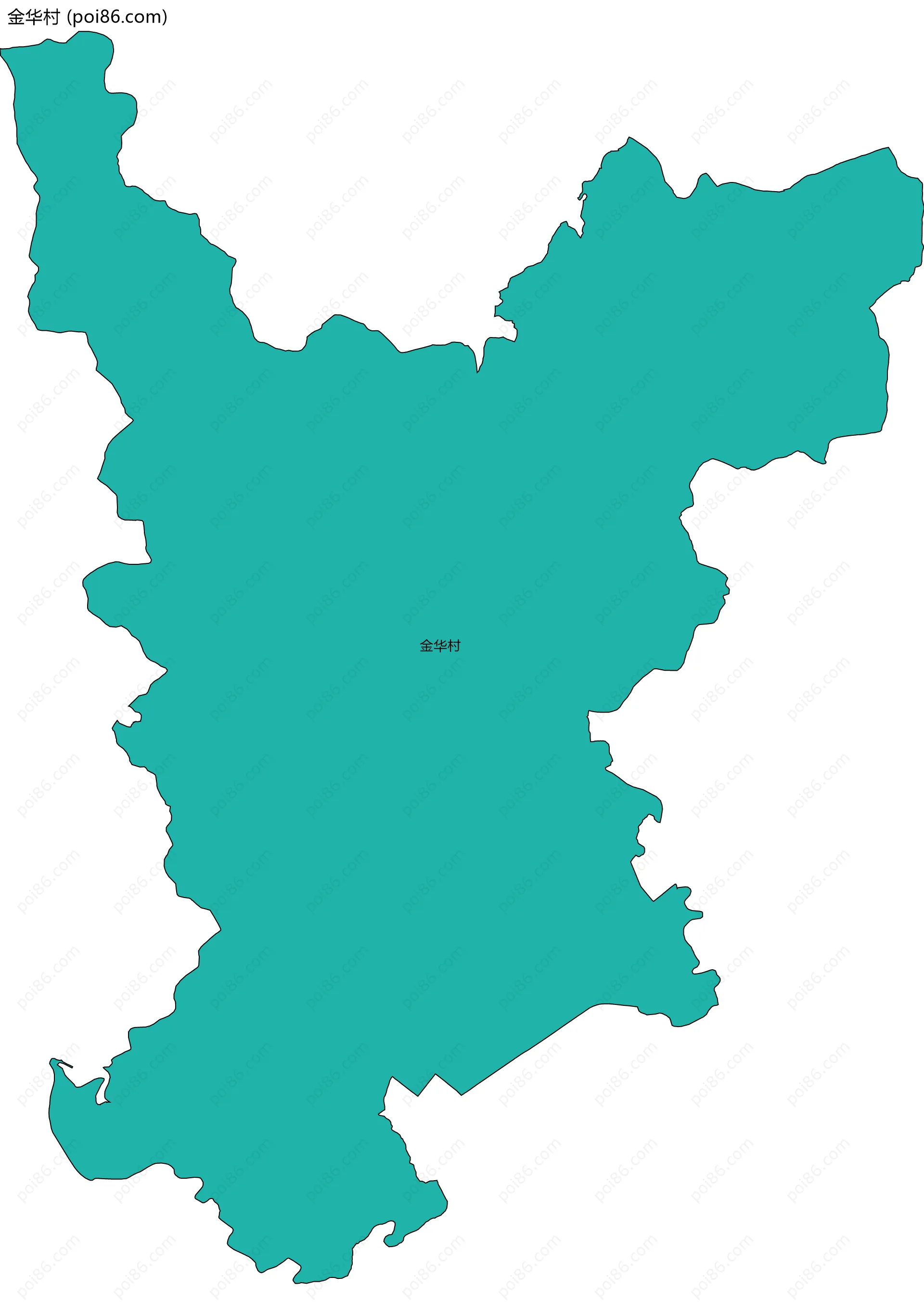 金华村边界地图