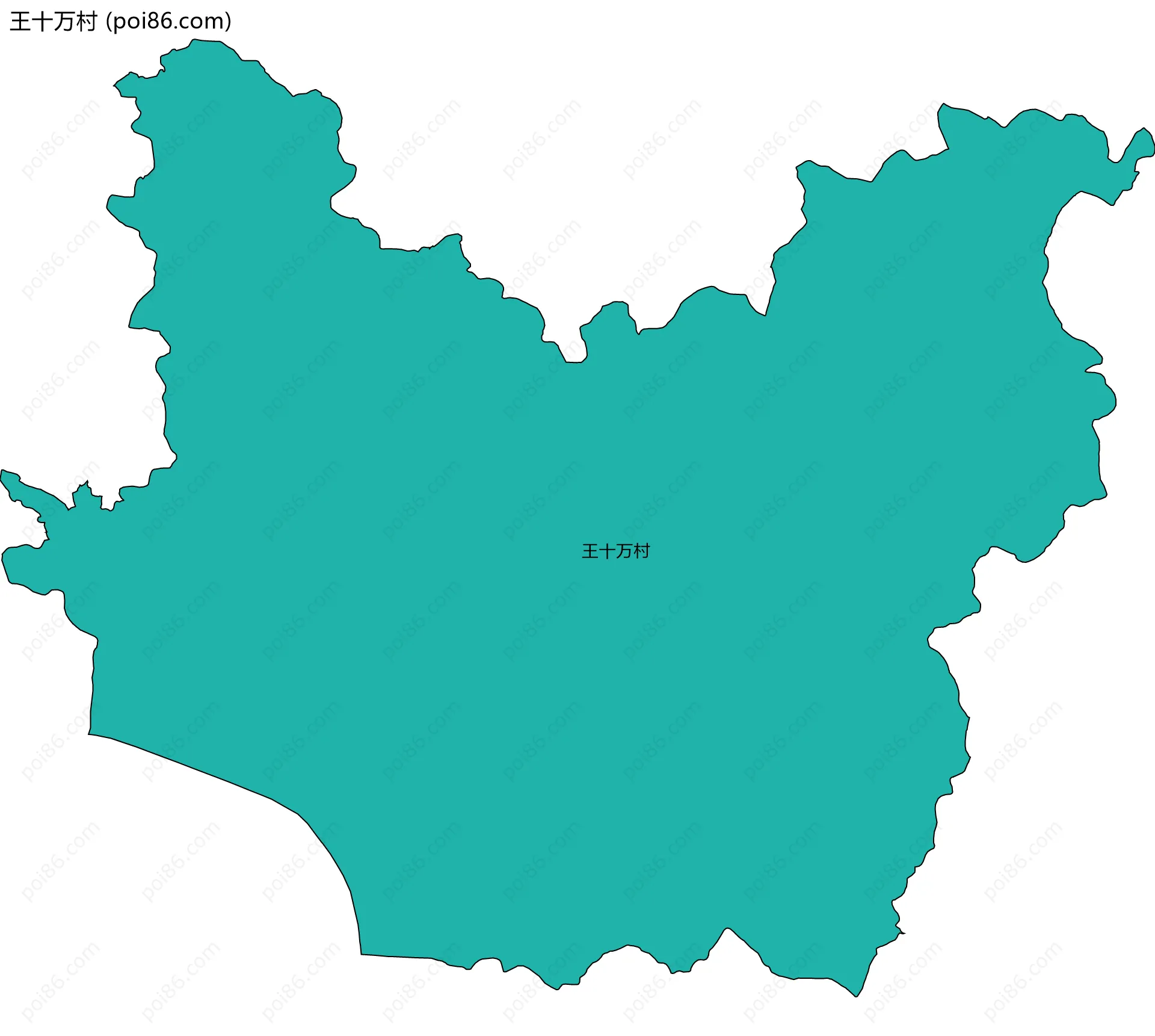 王十万村边界地图