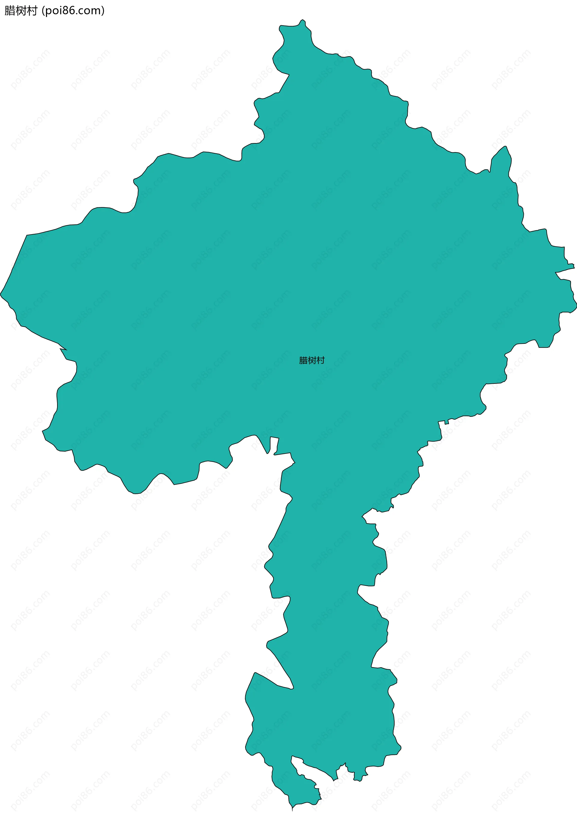 腊树村边界地图