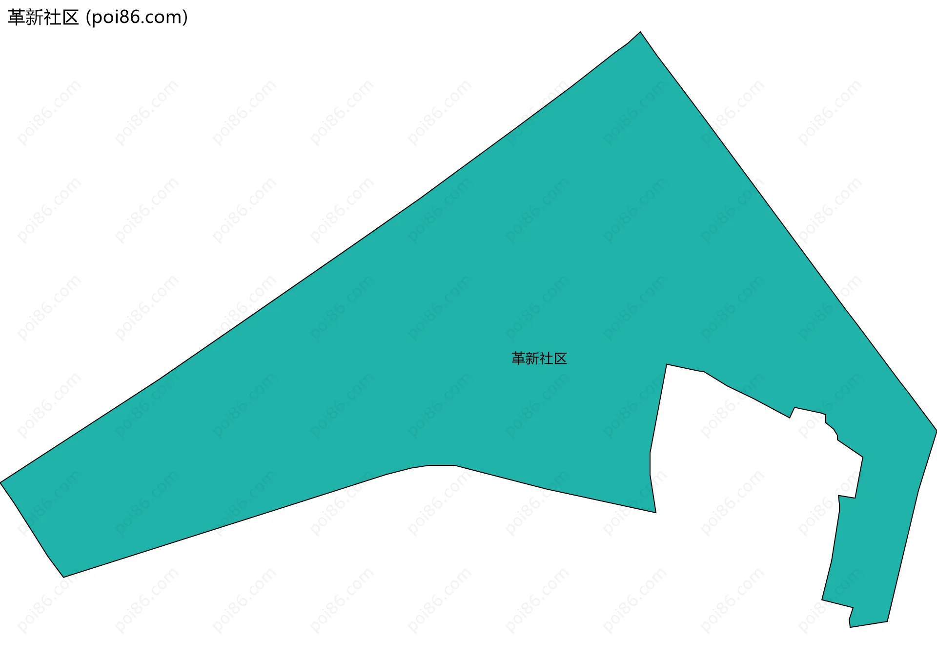 革新社区边界地图