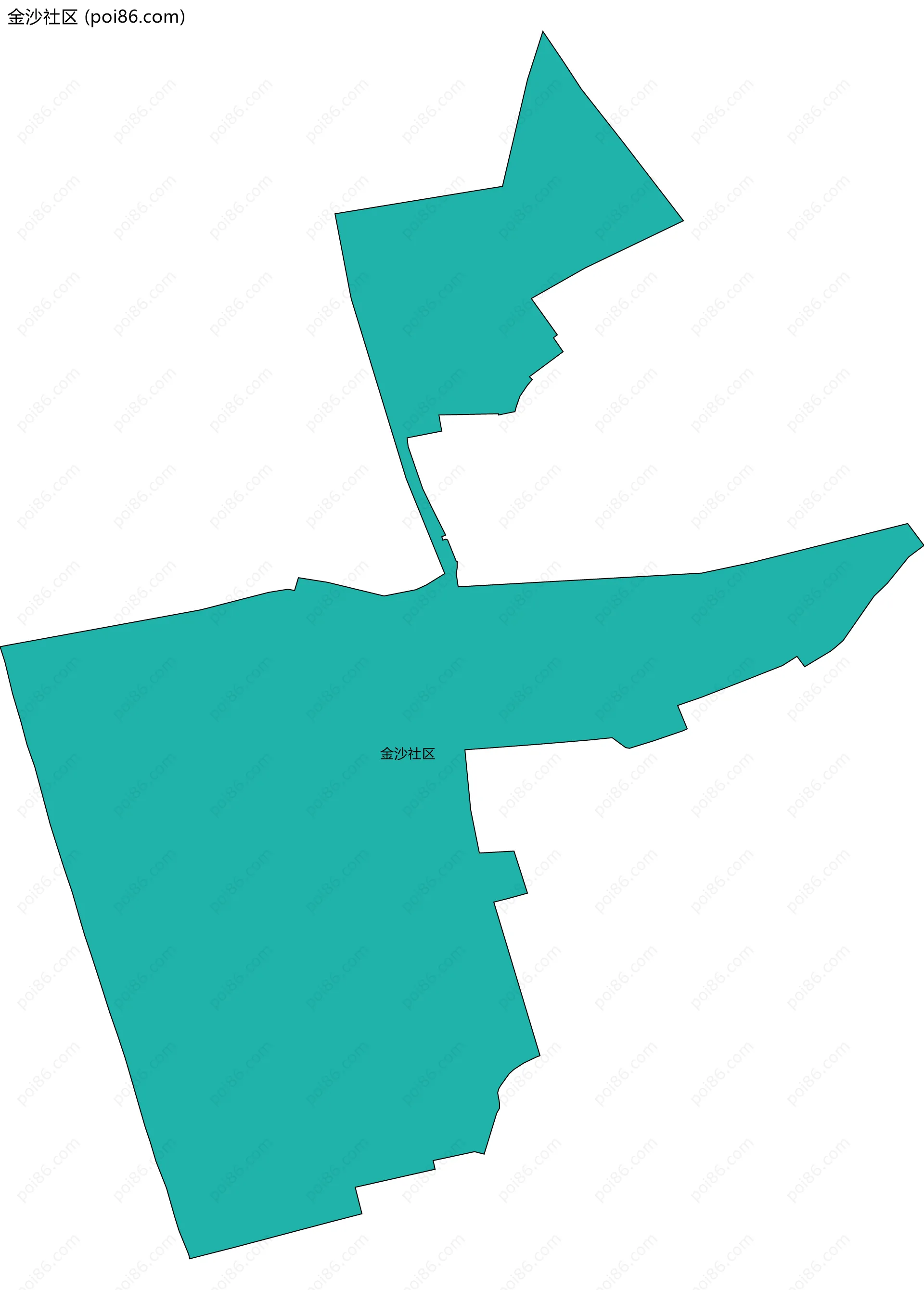 金沙社区边界地图