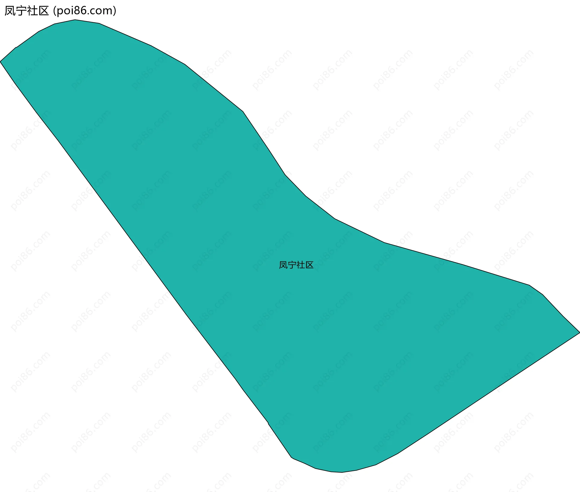 凤宁社区边界地图