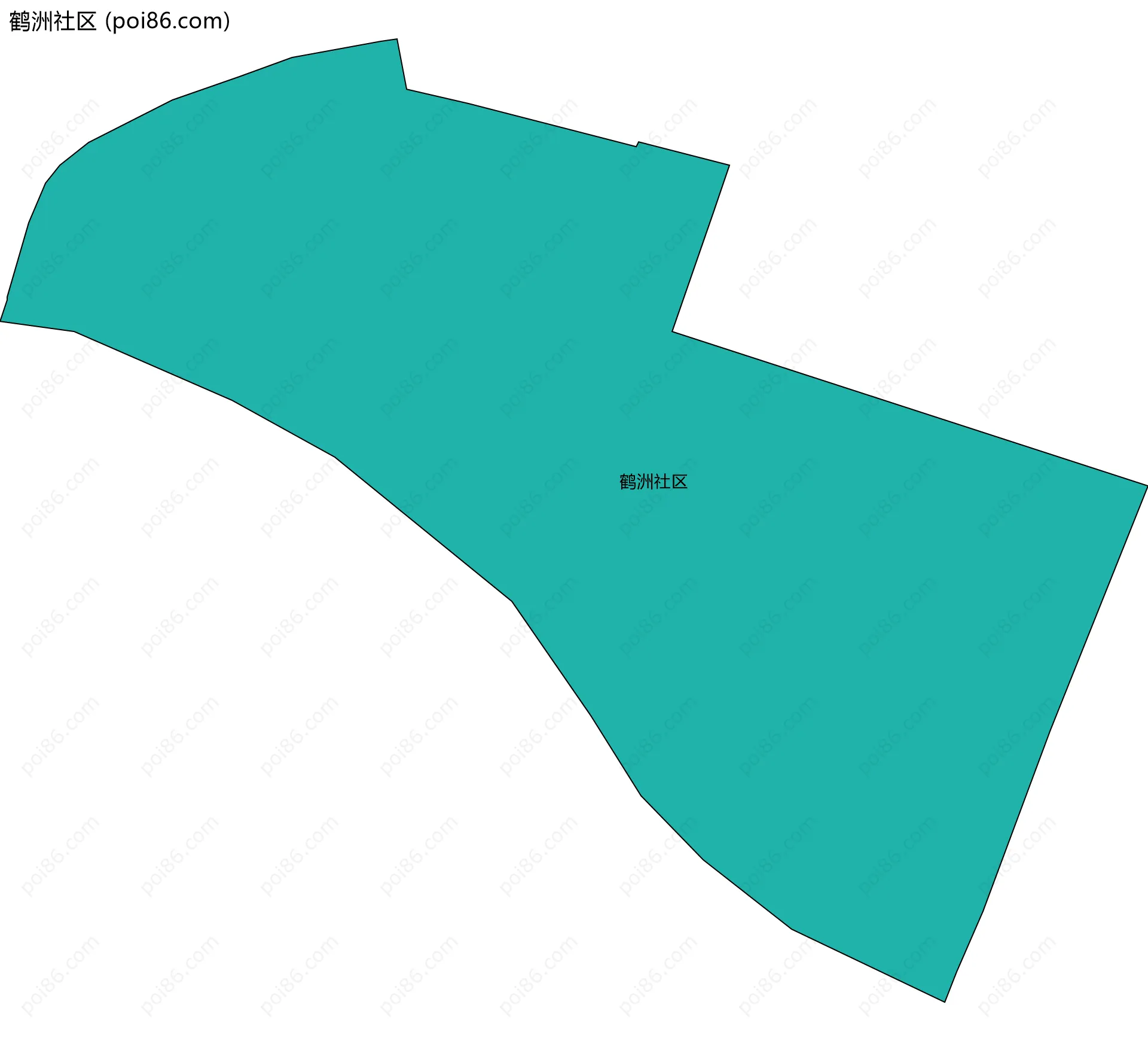 鹤洲社区边界地图