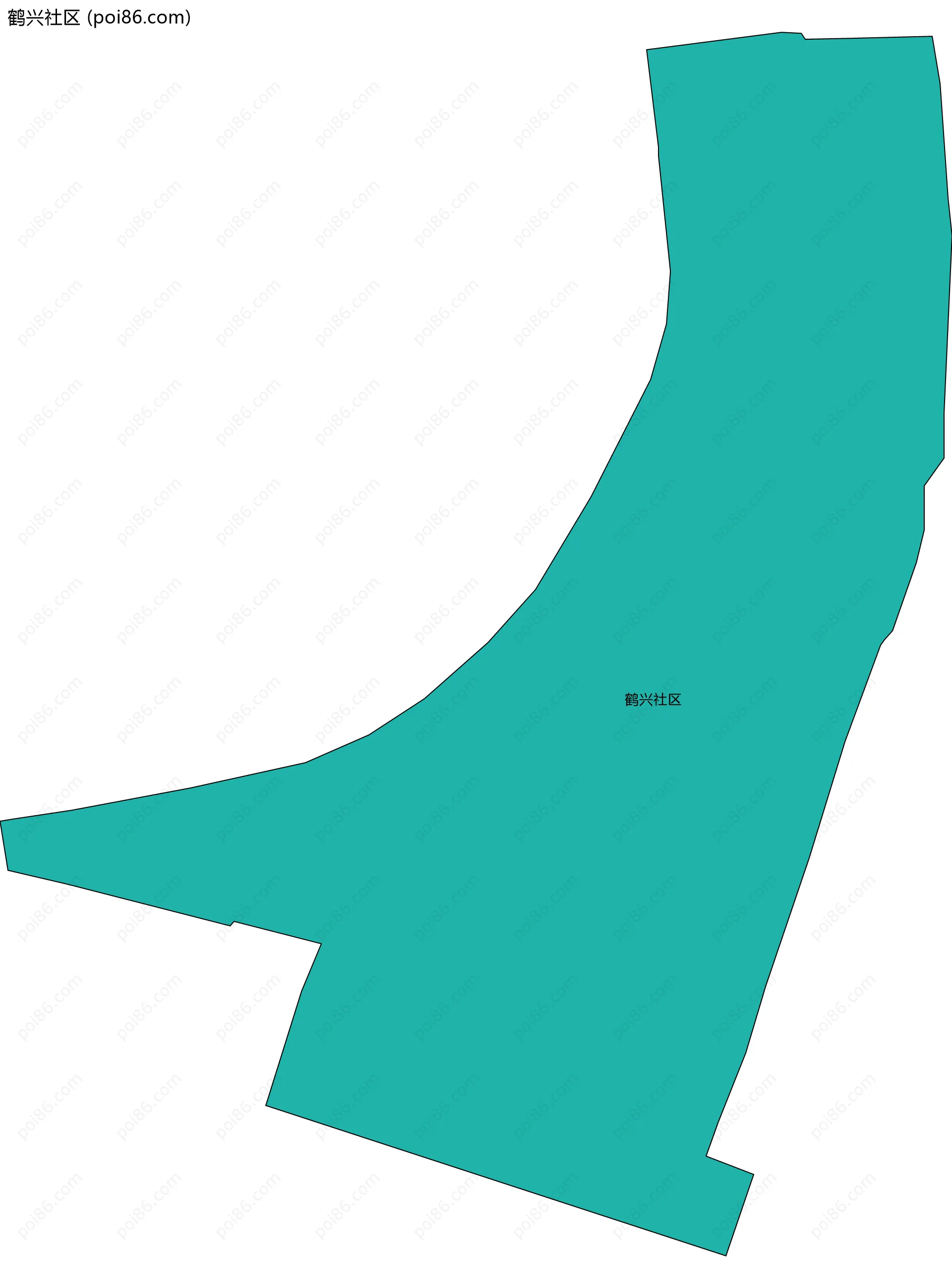 鹤兴社区边界地图