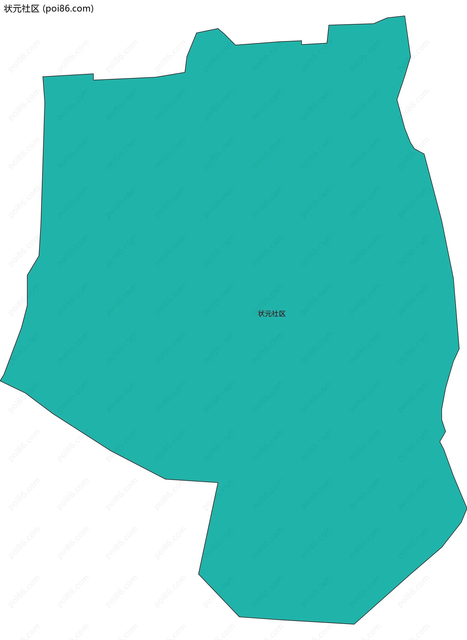 状元社区边界地图