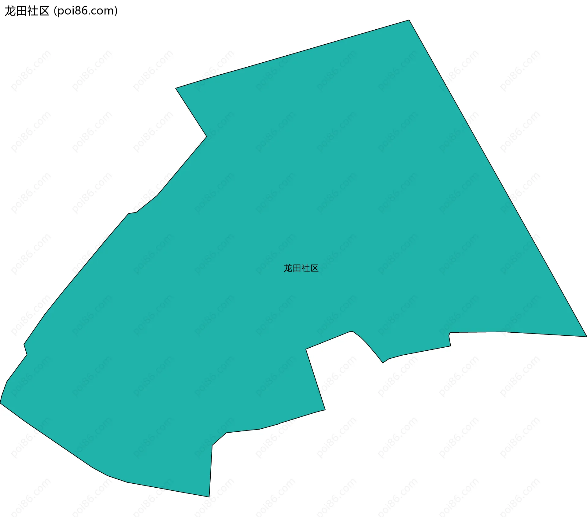 龙田社区边界地图