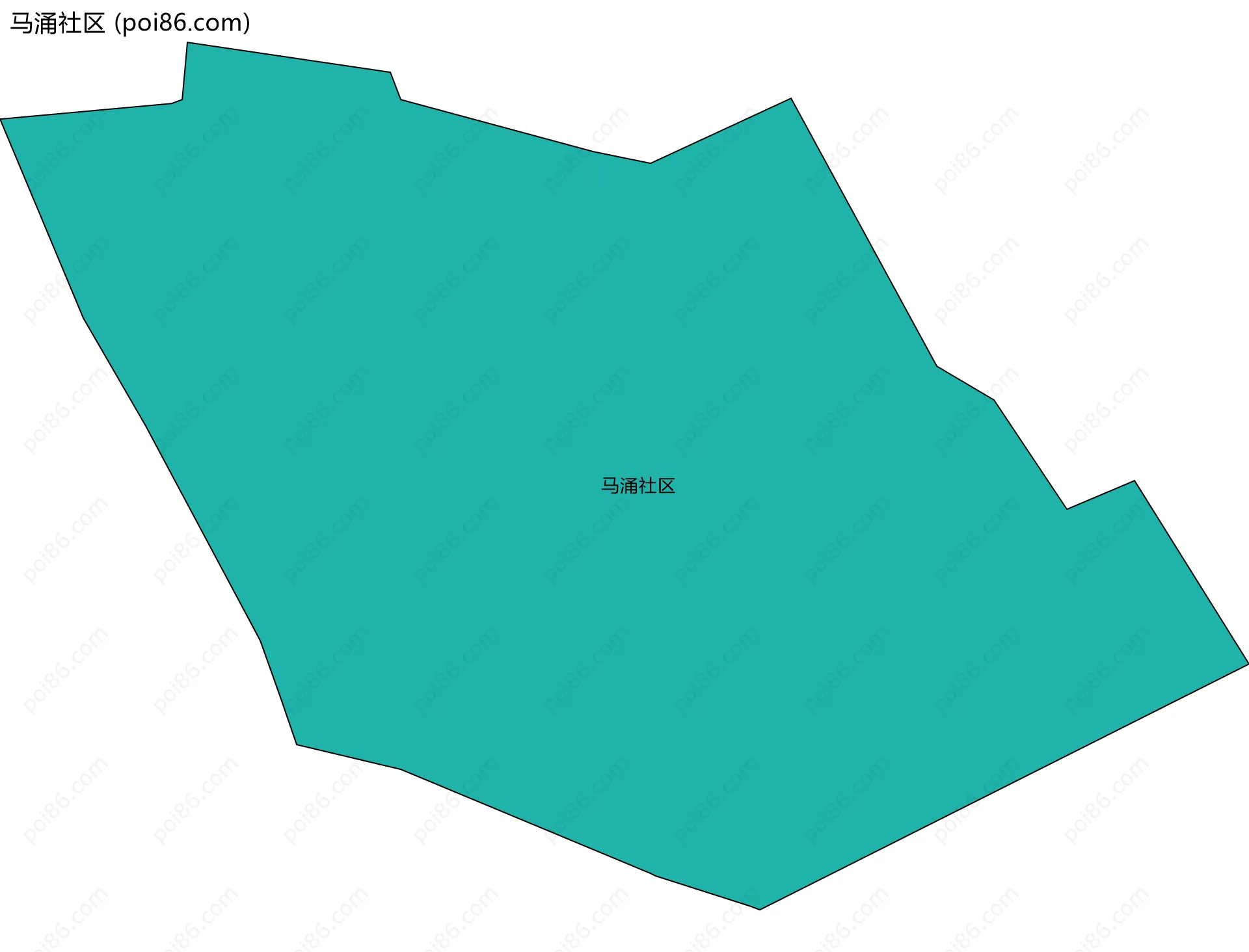 马涌社区边界地图