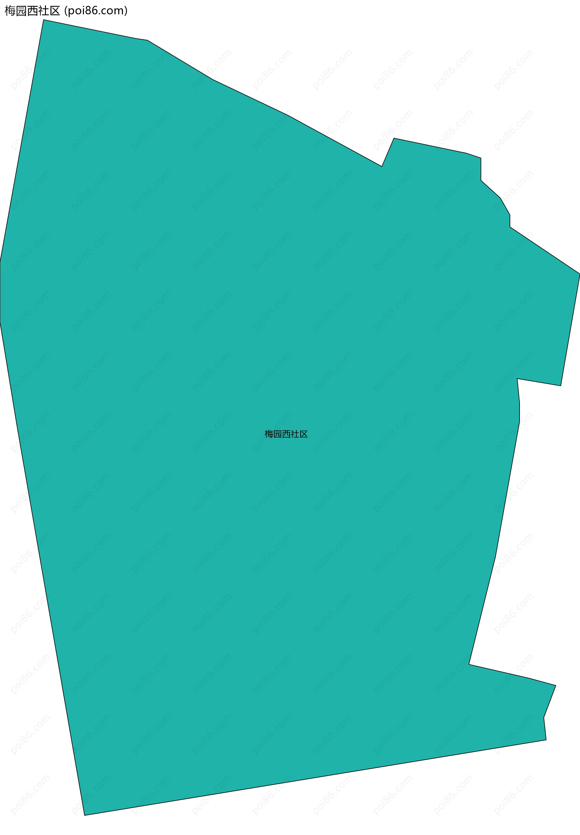 梅园西社区边界地图