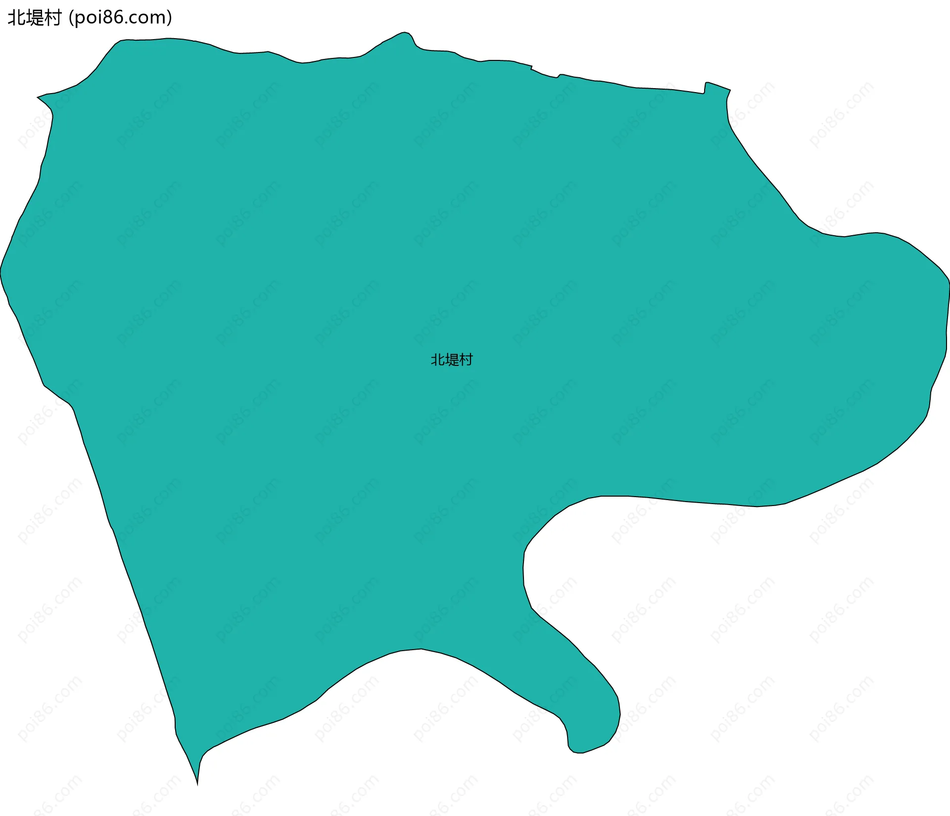 北堤村边界地图