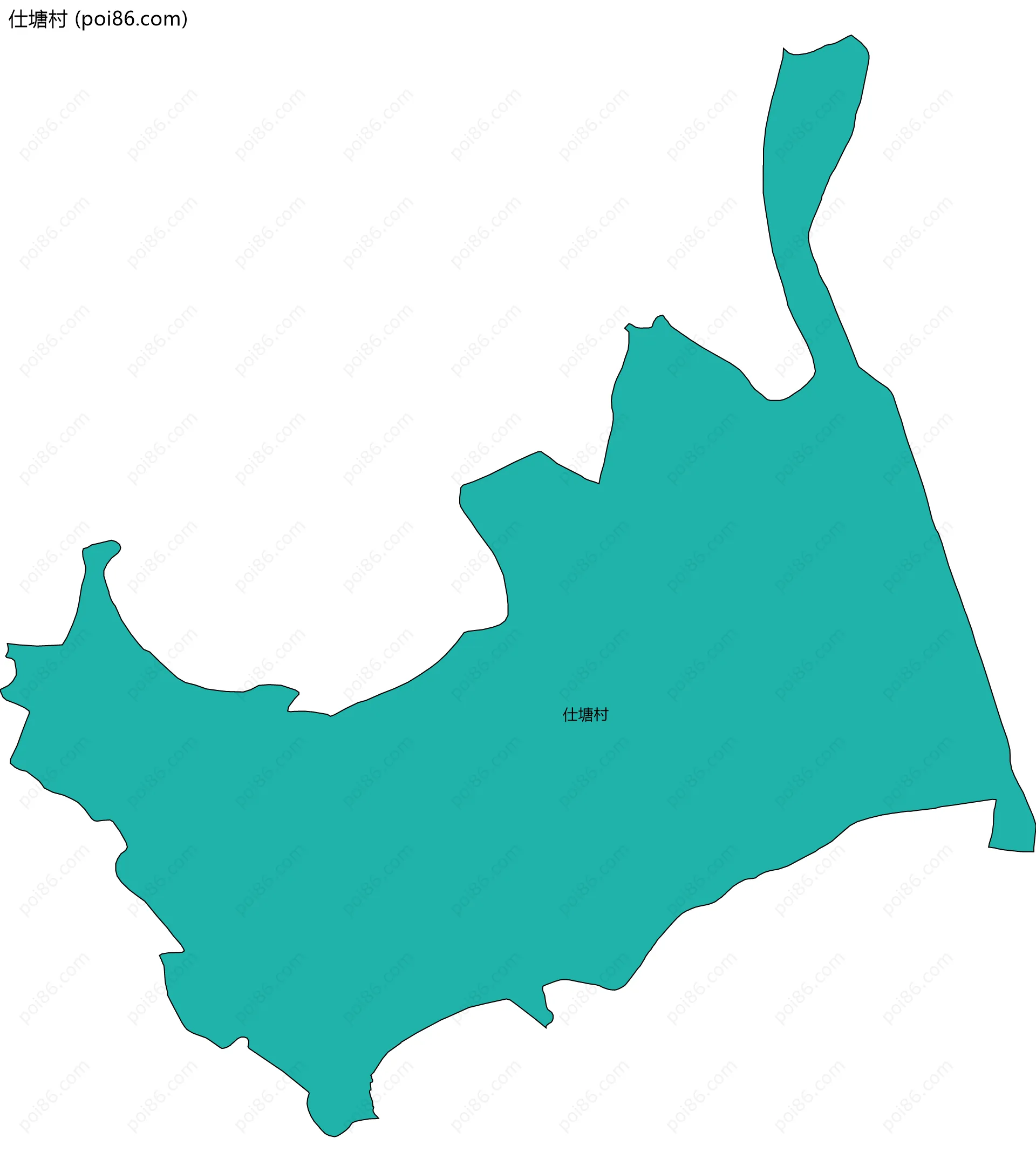 仕塘村边界地图