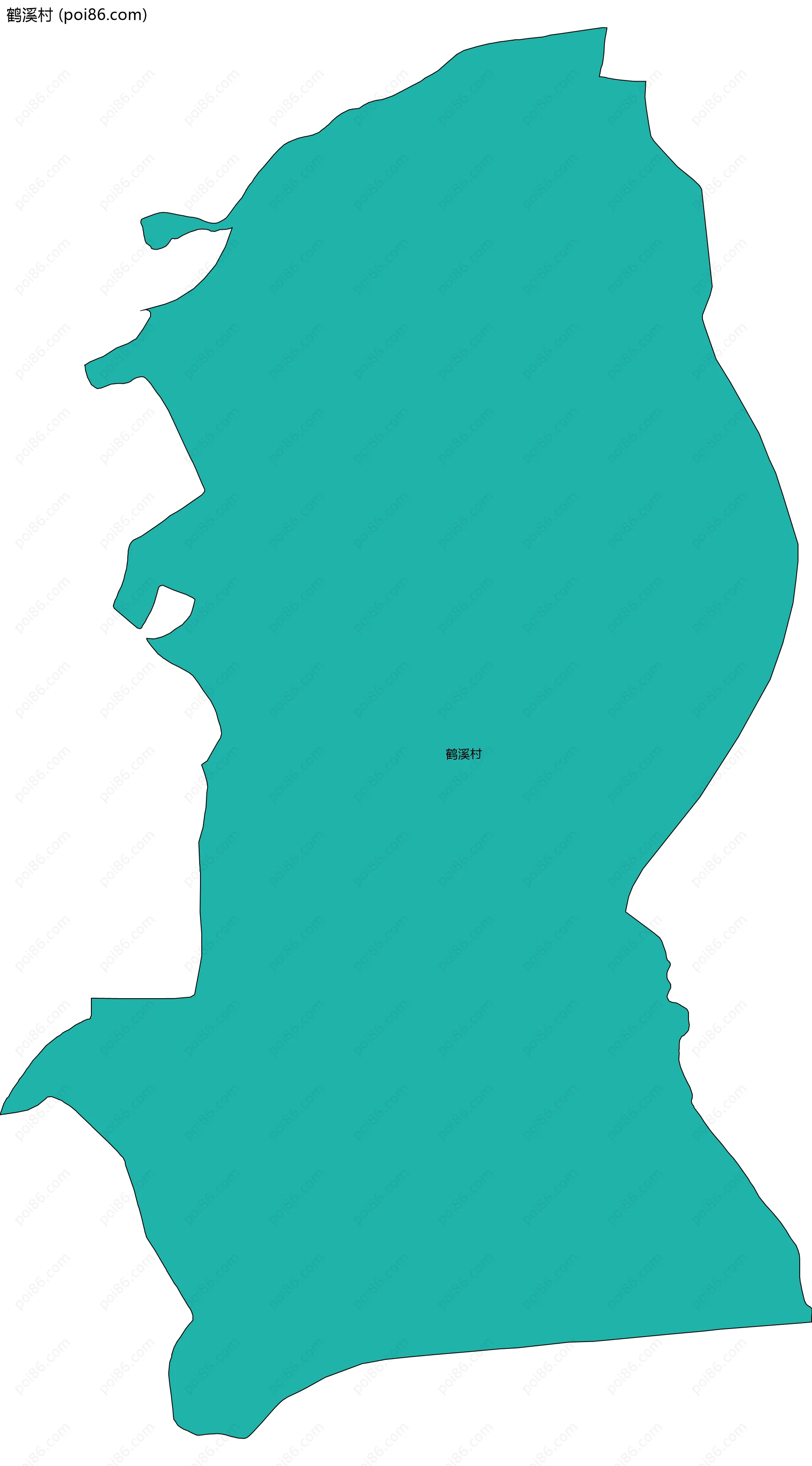 鹤溪村边界地图