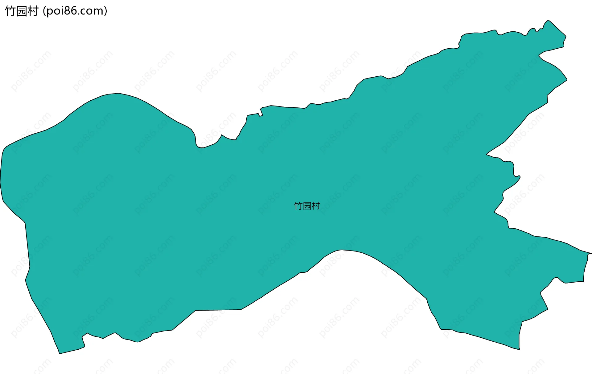 竹园村边界地图