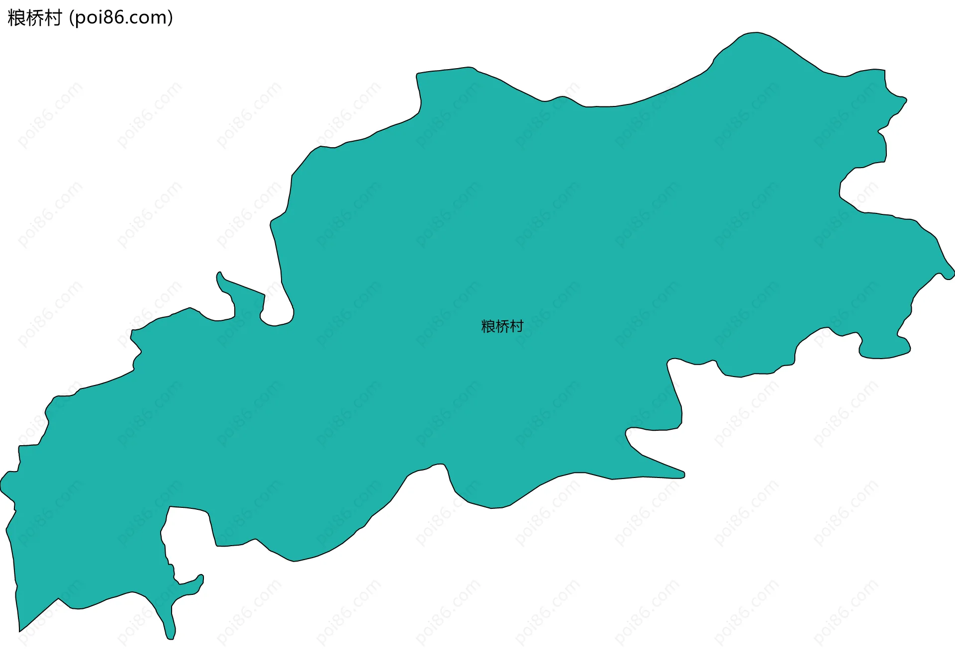粮桥村边界地图