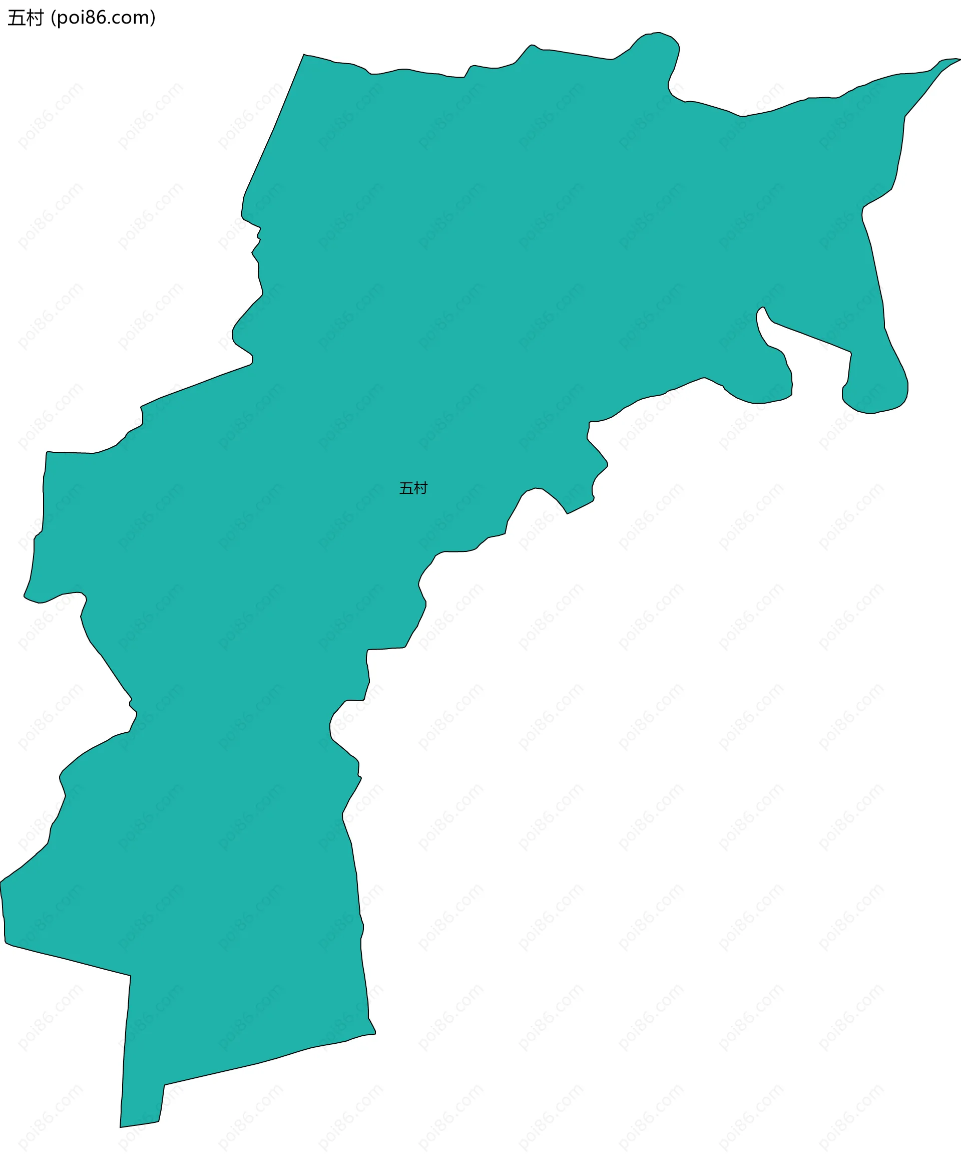 五村边界地图