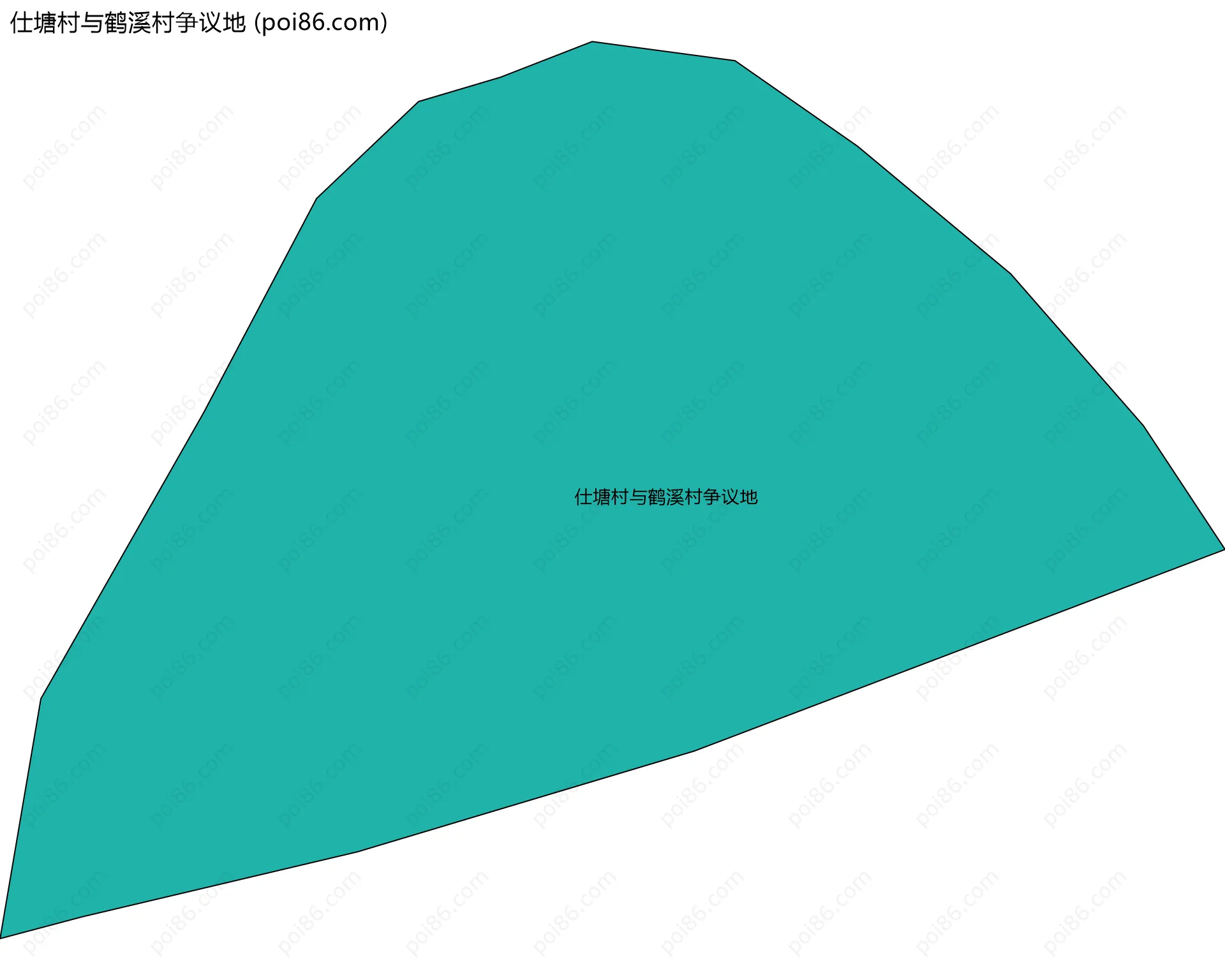 仕塘村与鹤溪村争议地边界地图