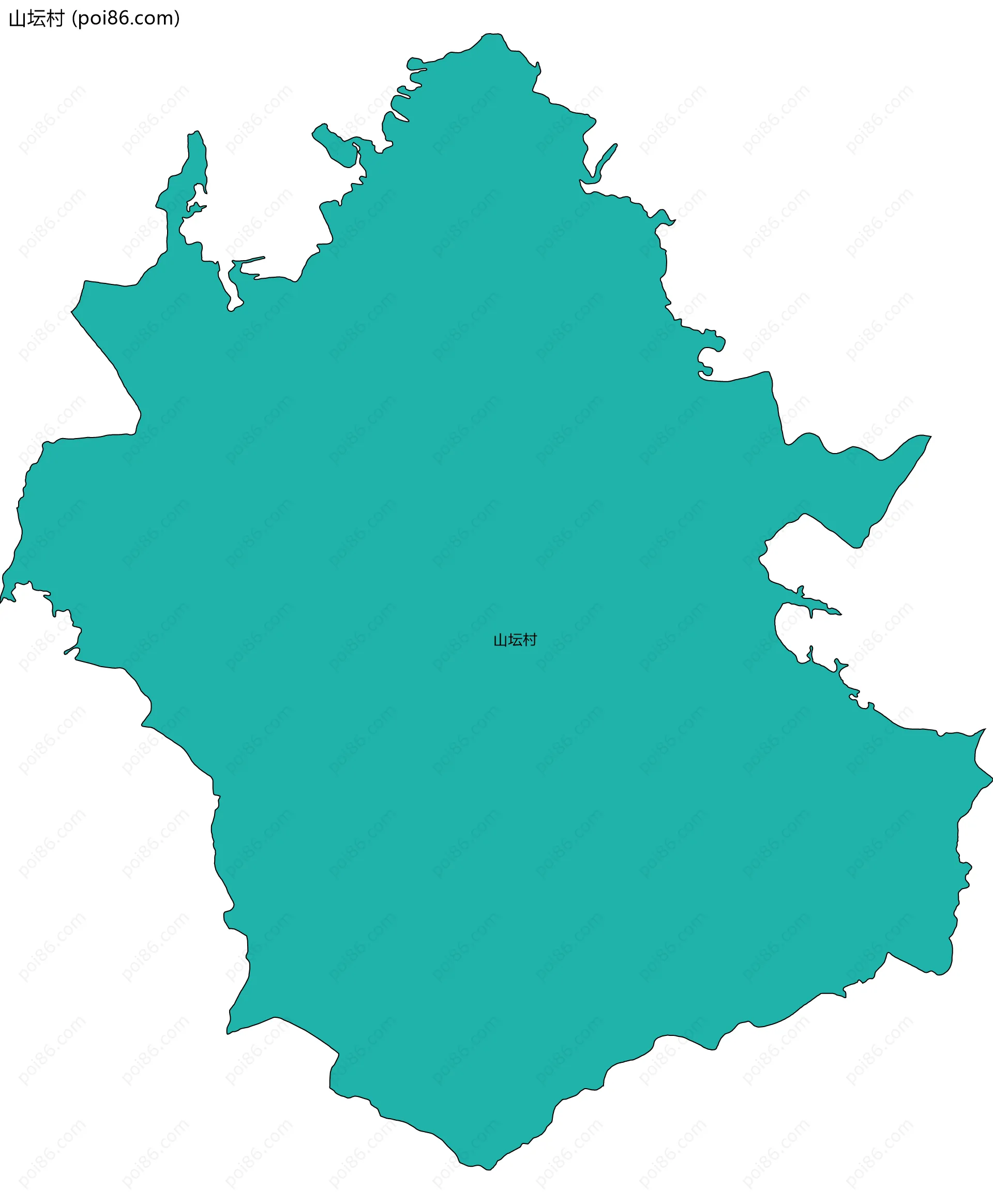 山坛村边界地图