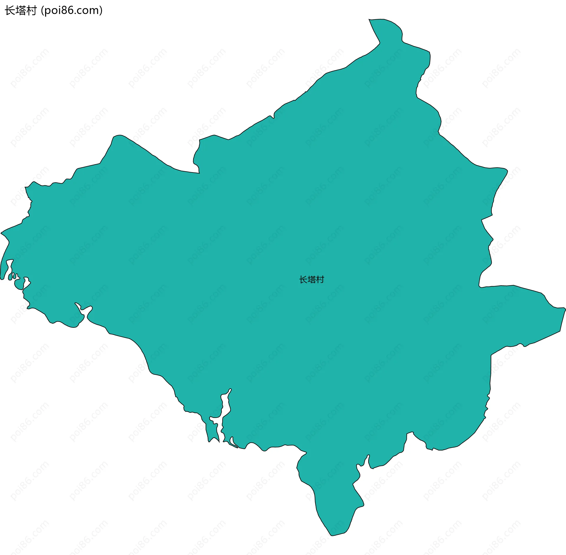 长塔村边界地图