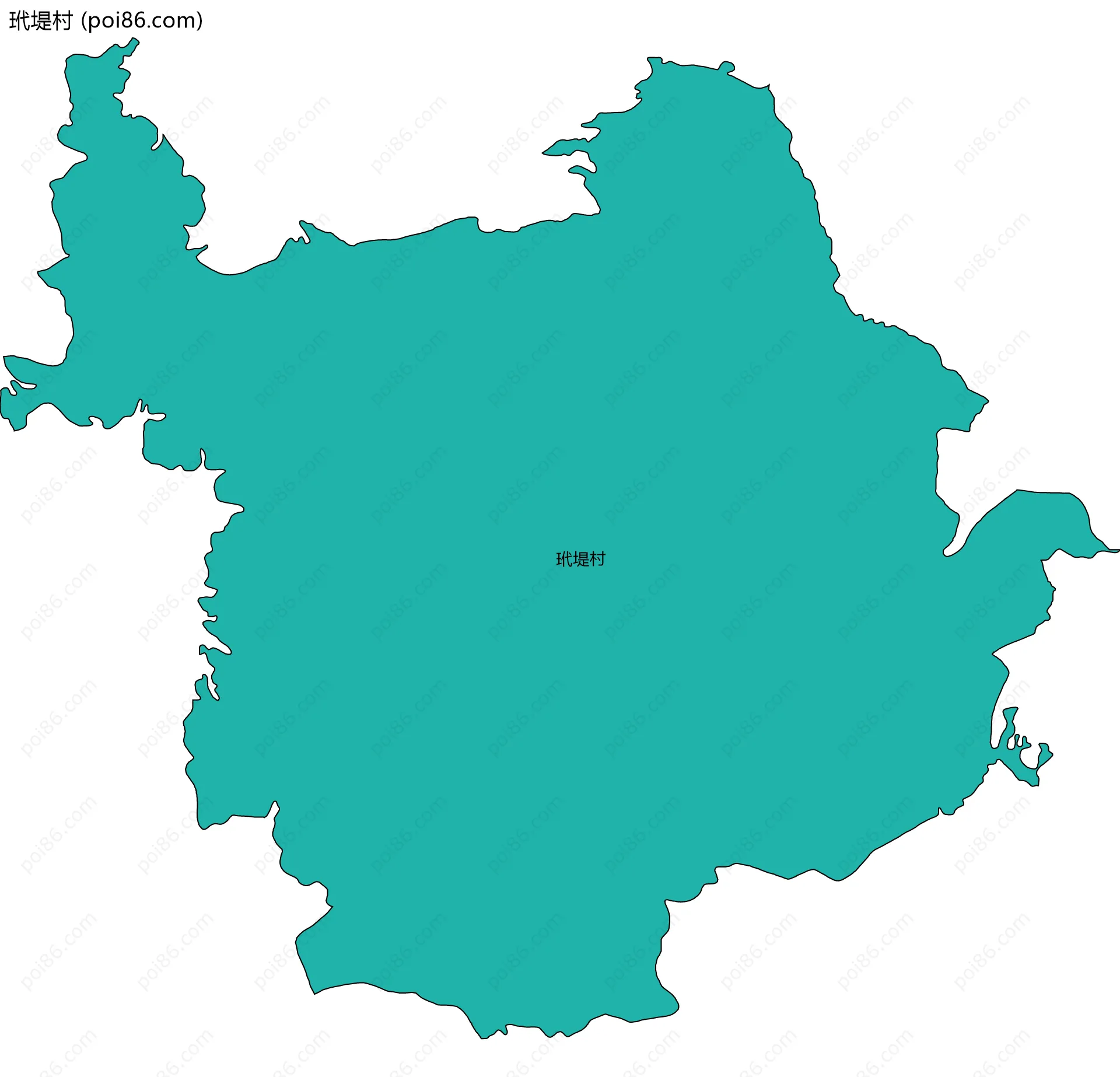 玳堤村边界地图